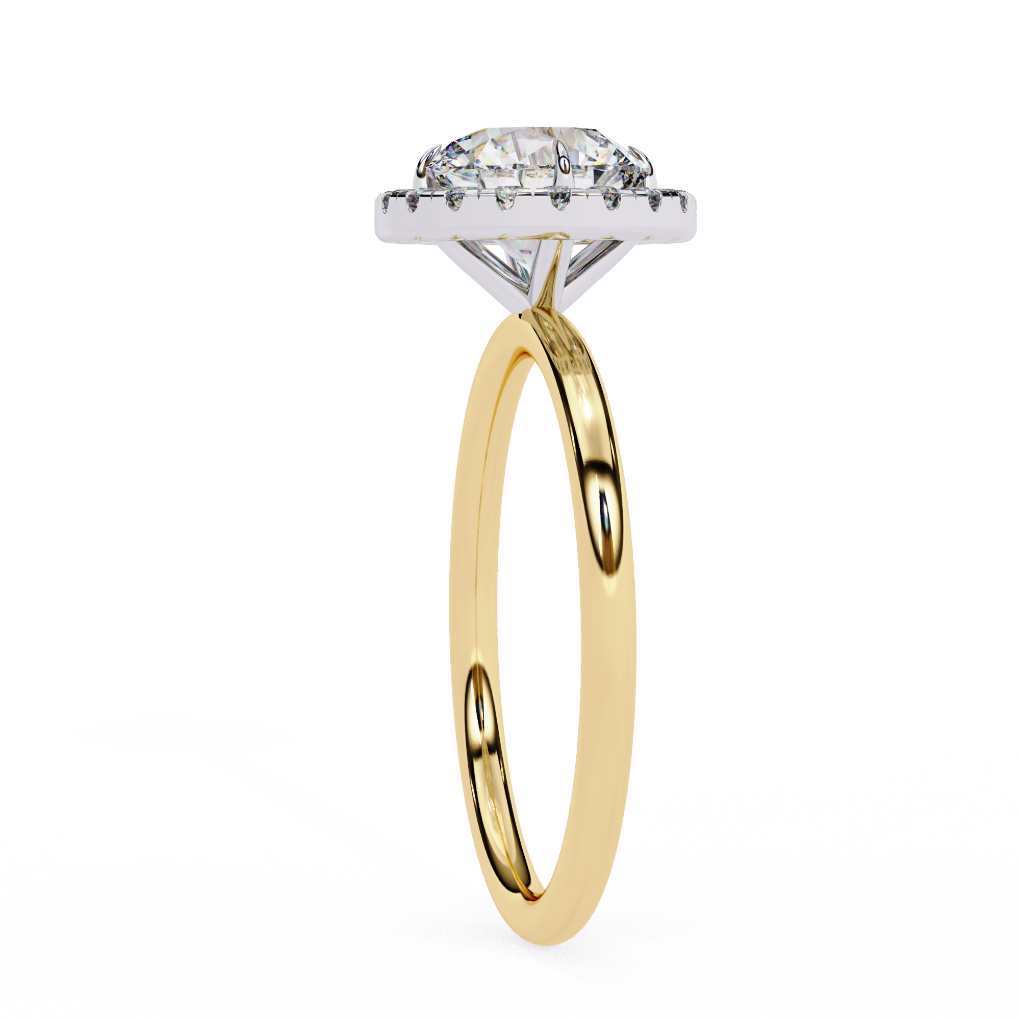 1.68 ct Luminous Round Ring 9k