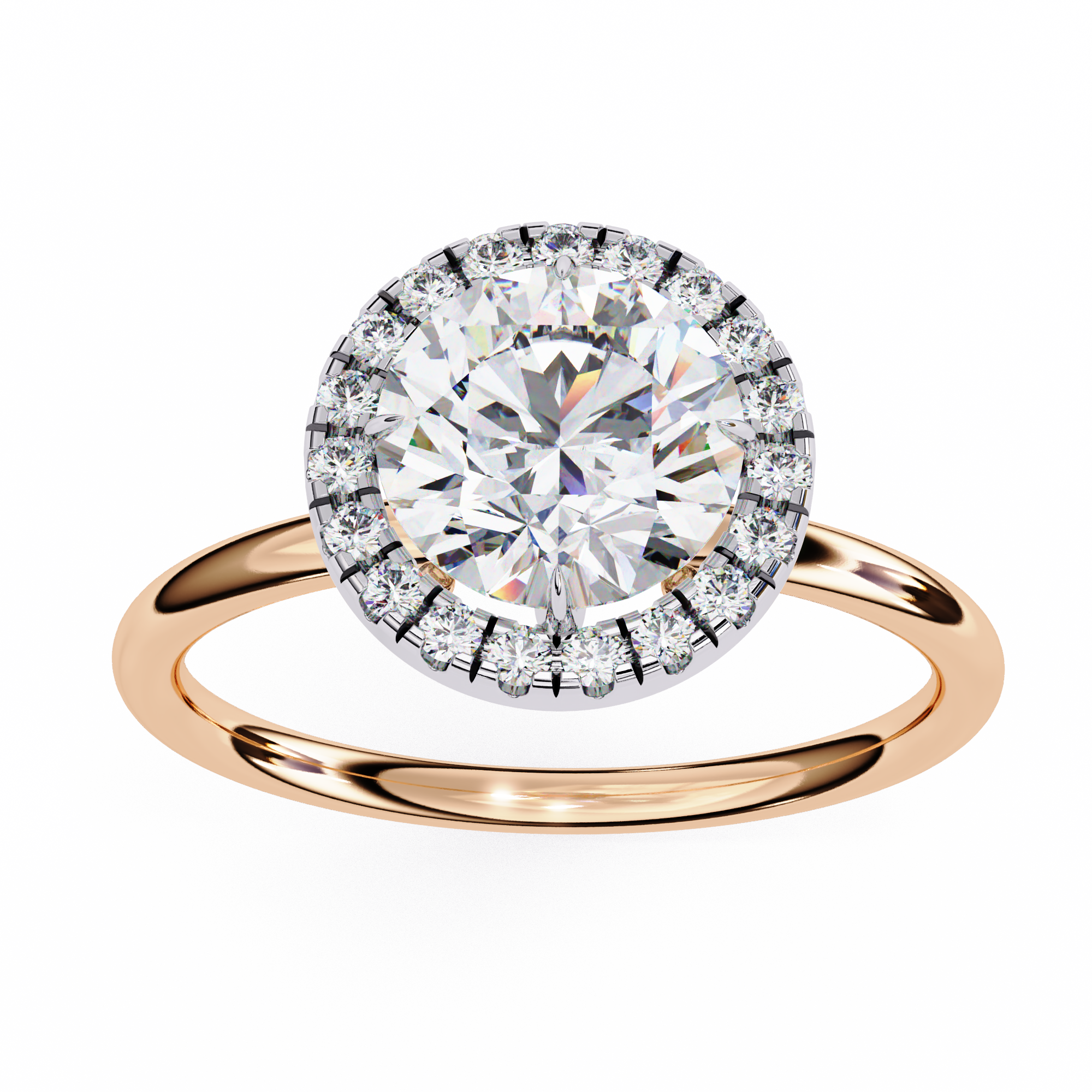1.68 ct Luminous Round Ring 9k
