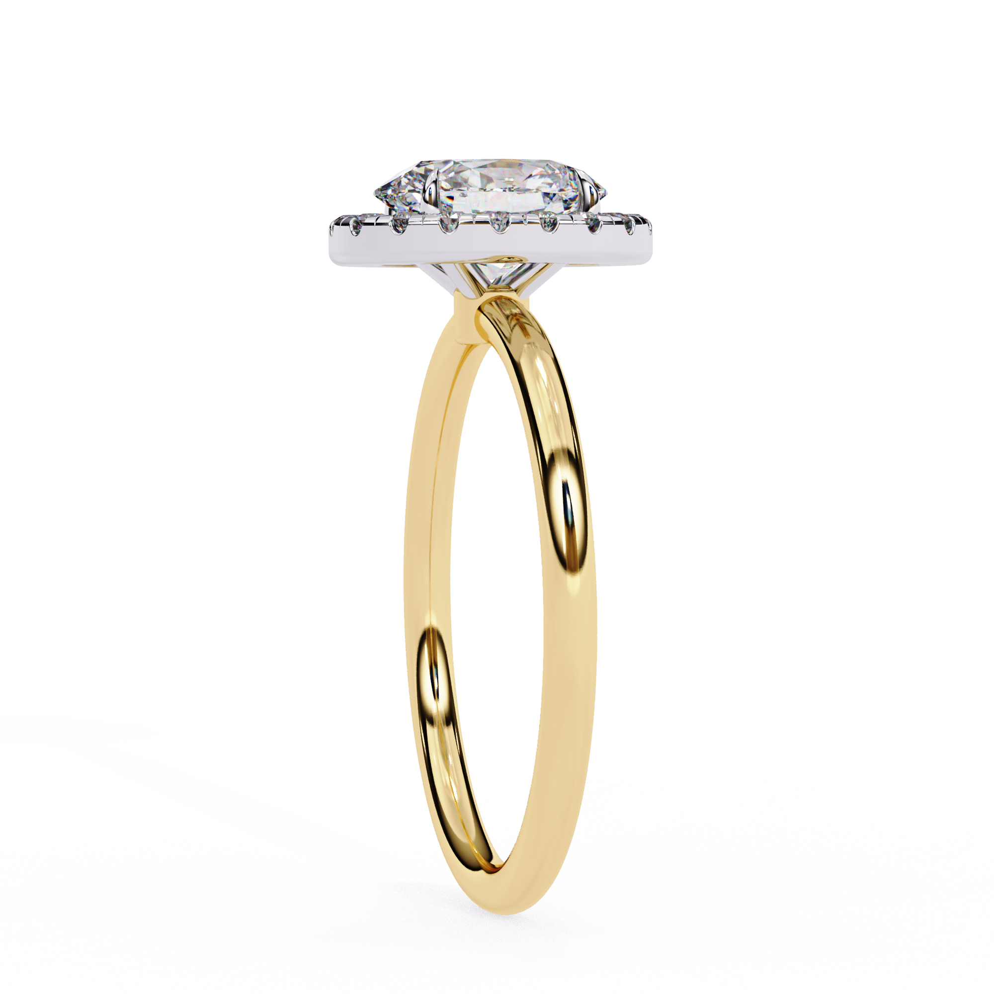 1.24 ct Dual Ellipse Harmony Ring 9k