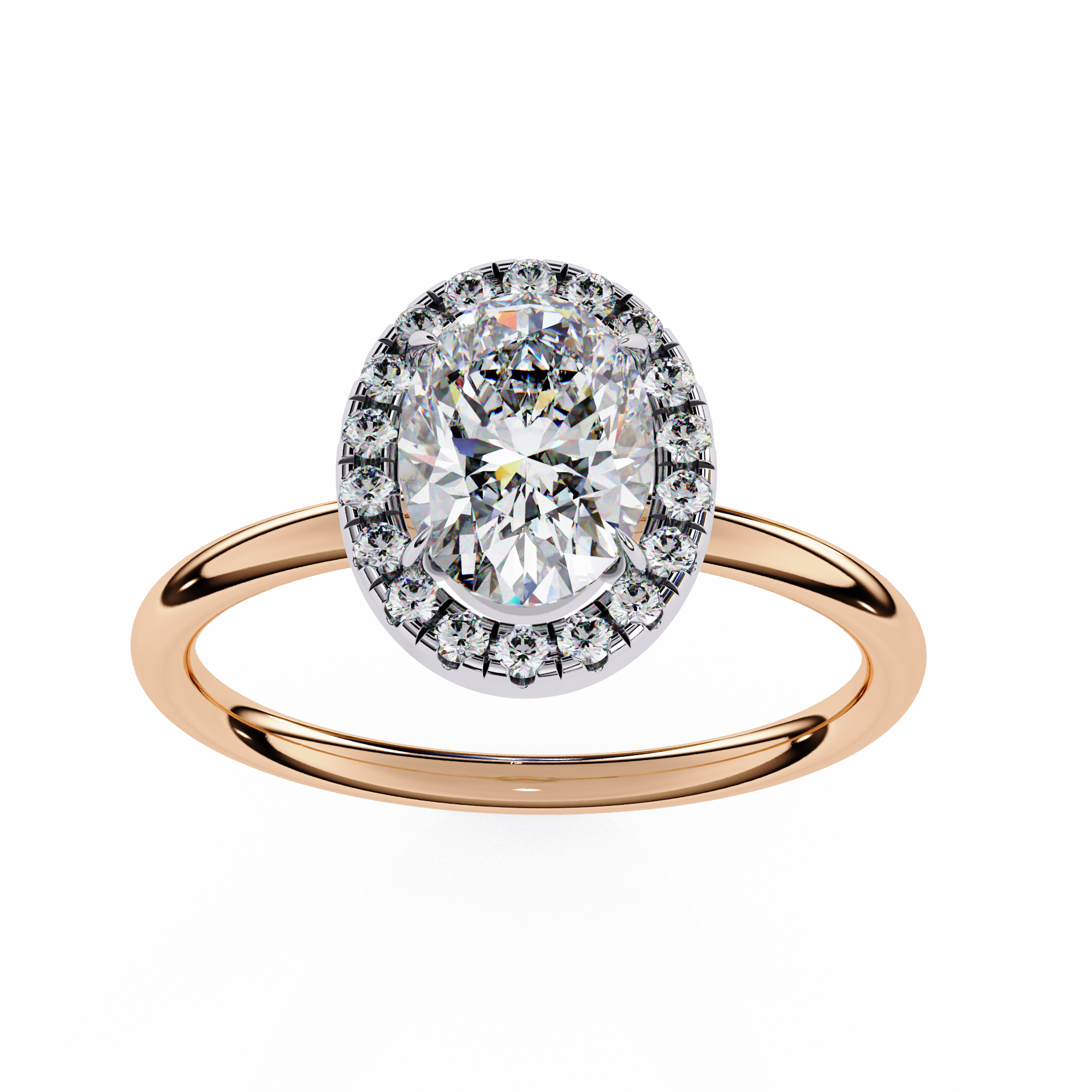 1.24 ct Dual Ellipse Harmony Ring 9k