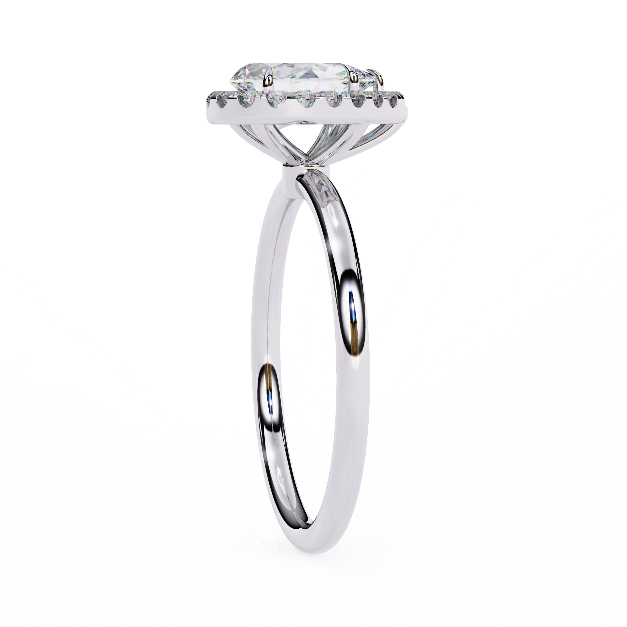 1.35 ct Pear-Round Fusion Ring 9k
