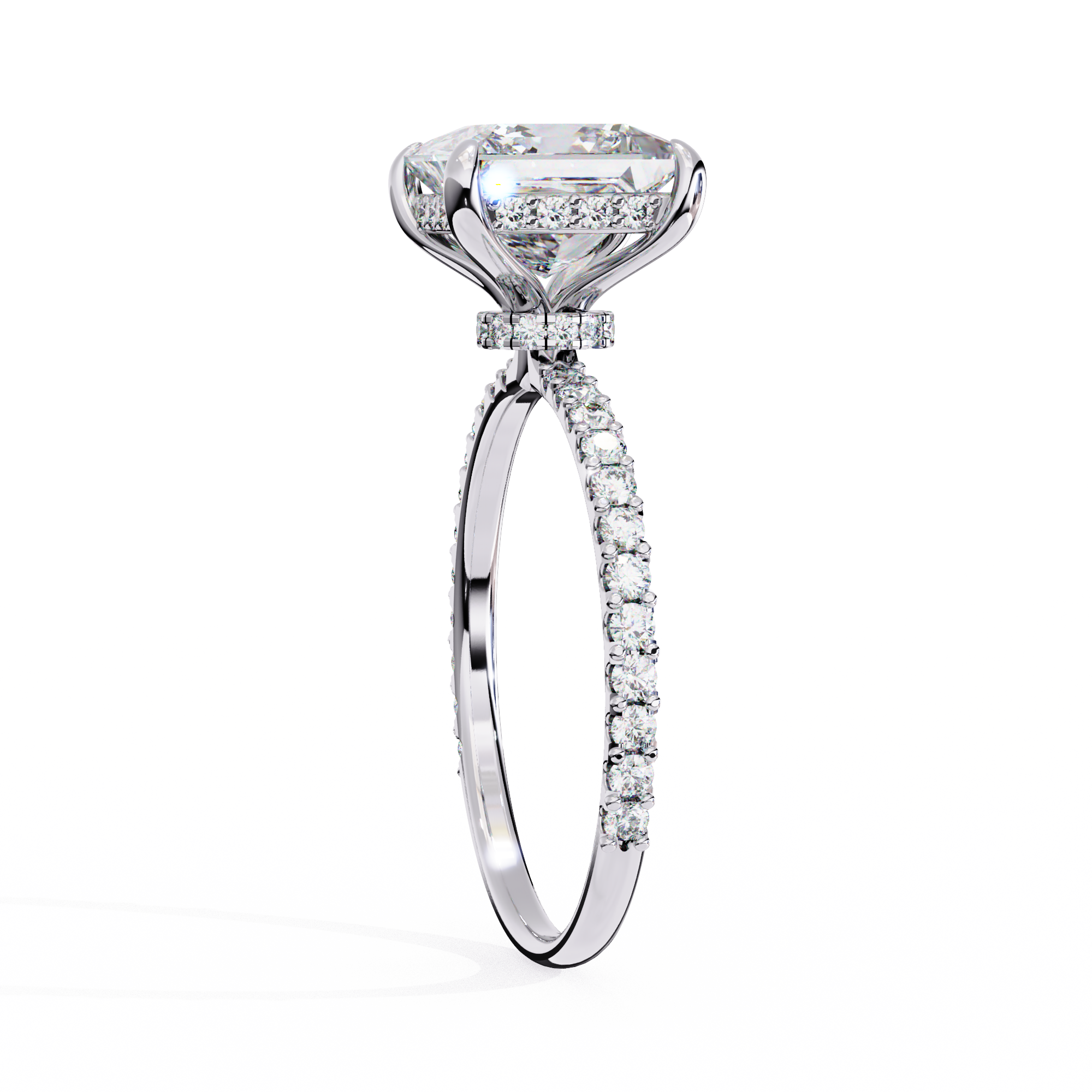 2.65 ct Eclipse Halo Ring 9k