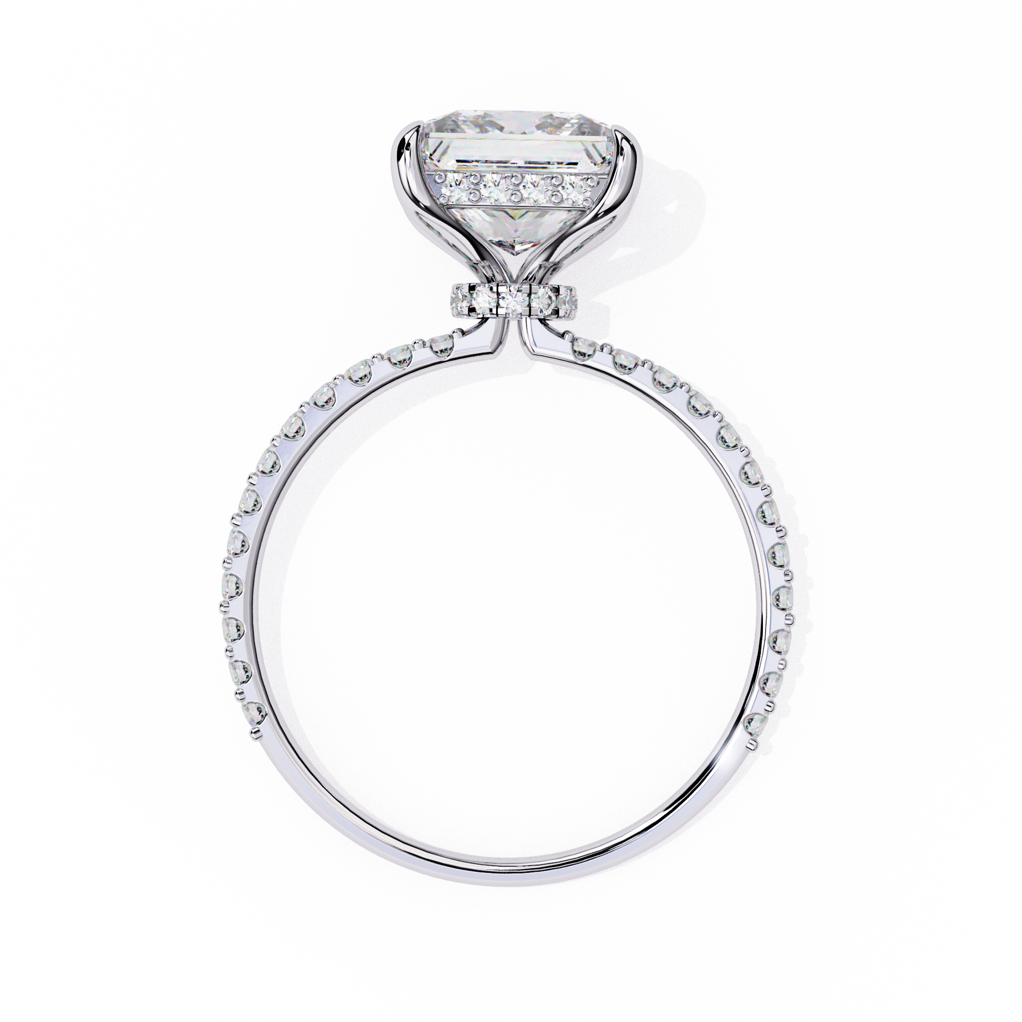 2.65 carat princess round rings