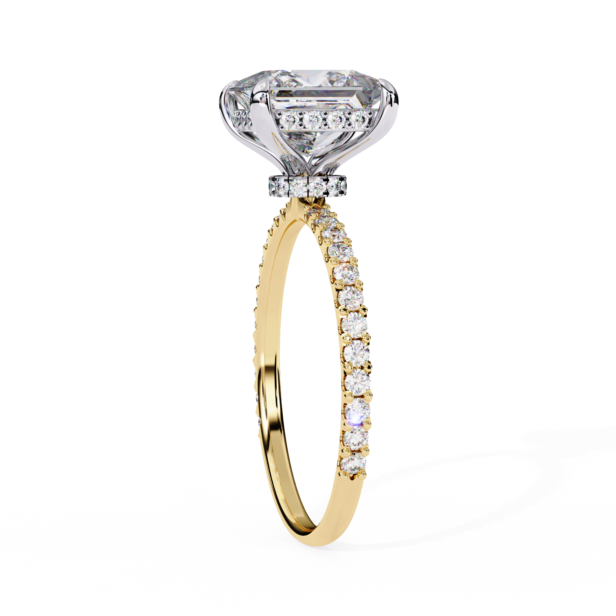 2.65 ct Eclipse Halo Ring 9k