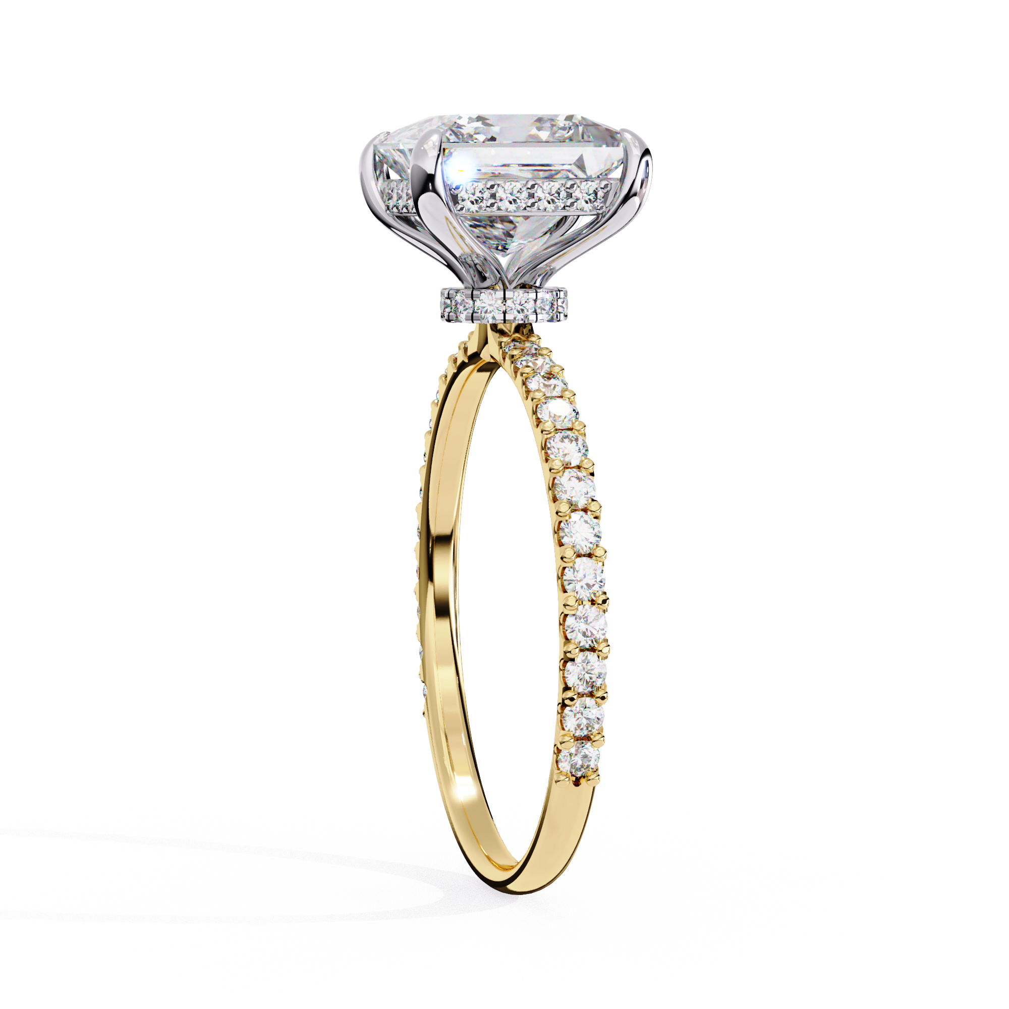 2.65 ct Eclipse Halo Ring 9k