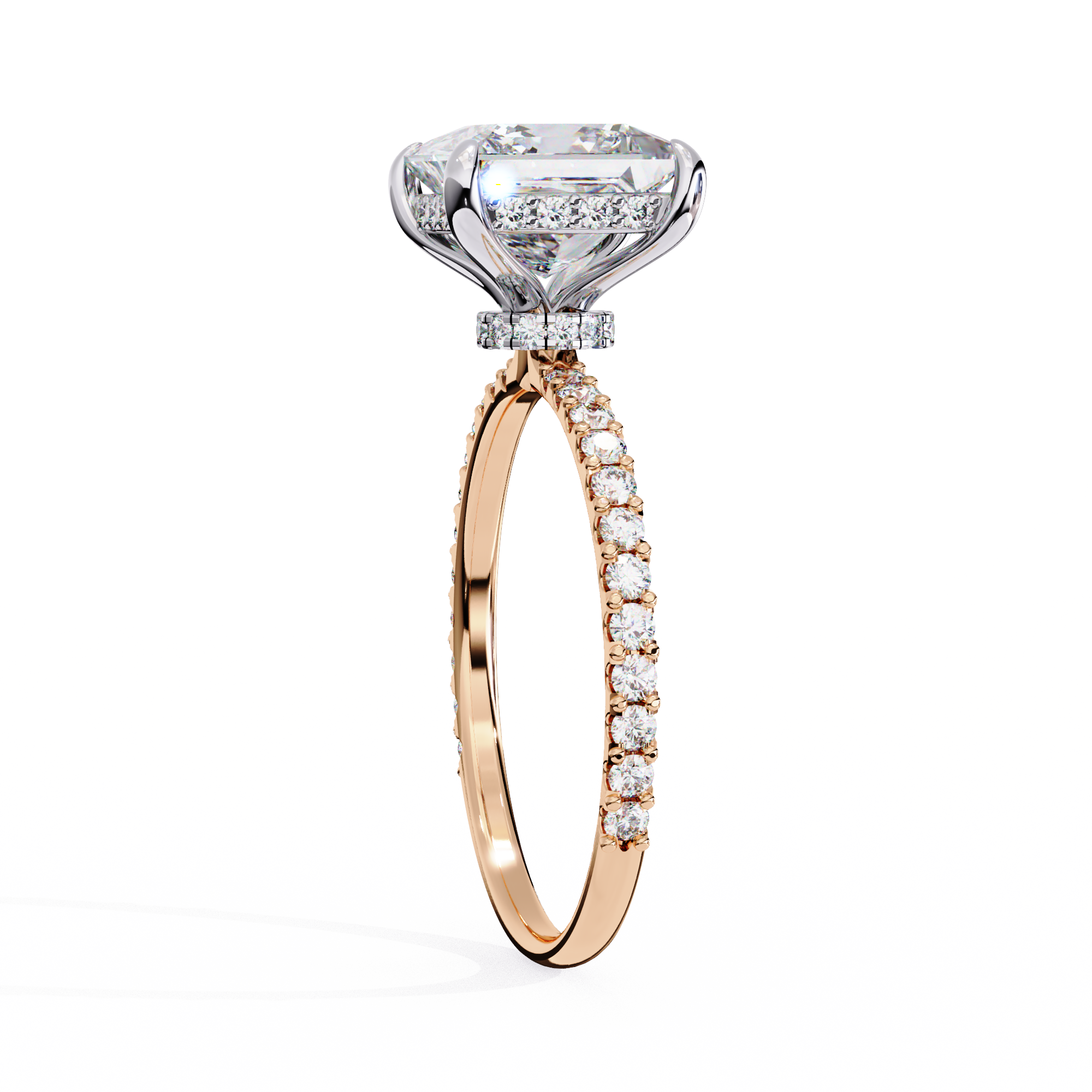 2.65 ct Eclipse Halo Ring 9k