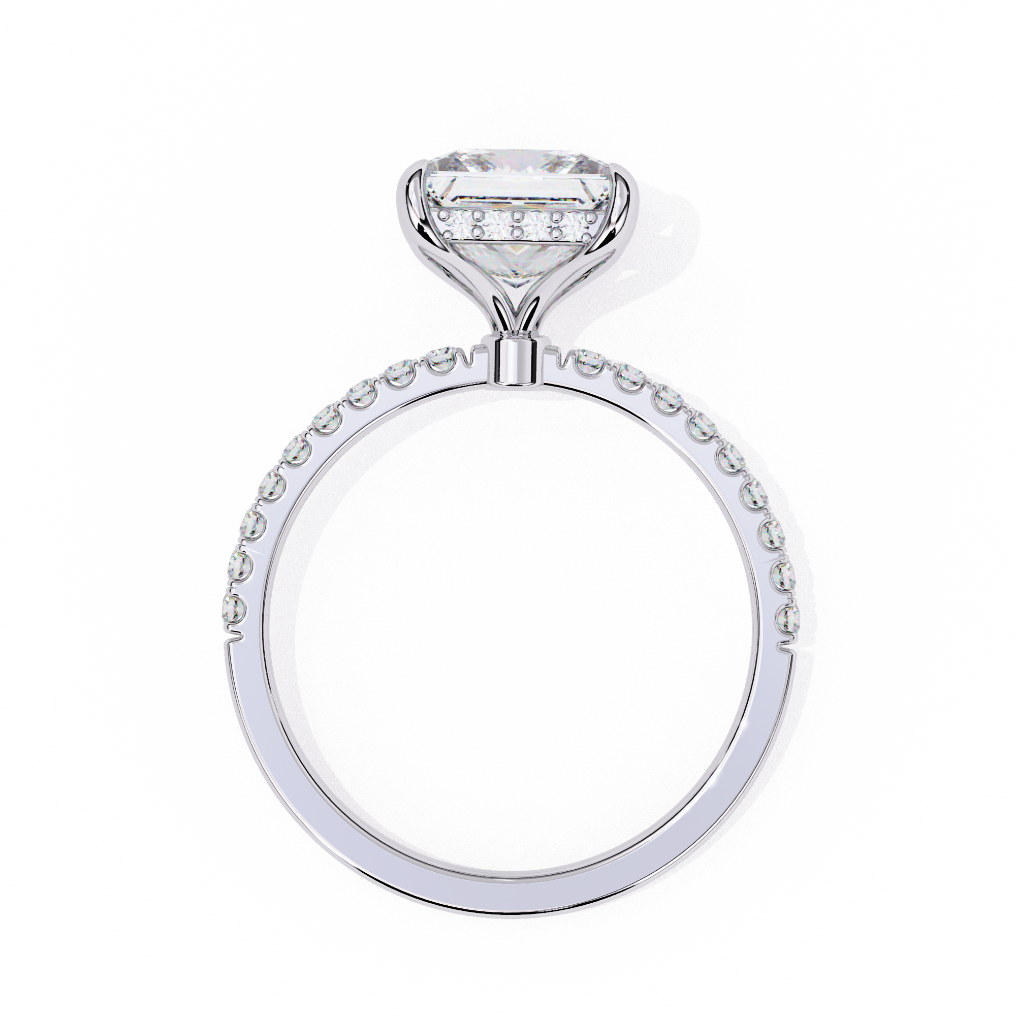 2.54 carat princess round rings