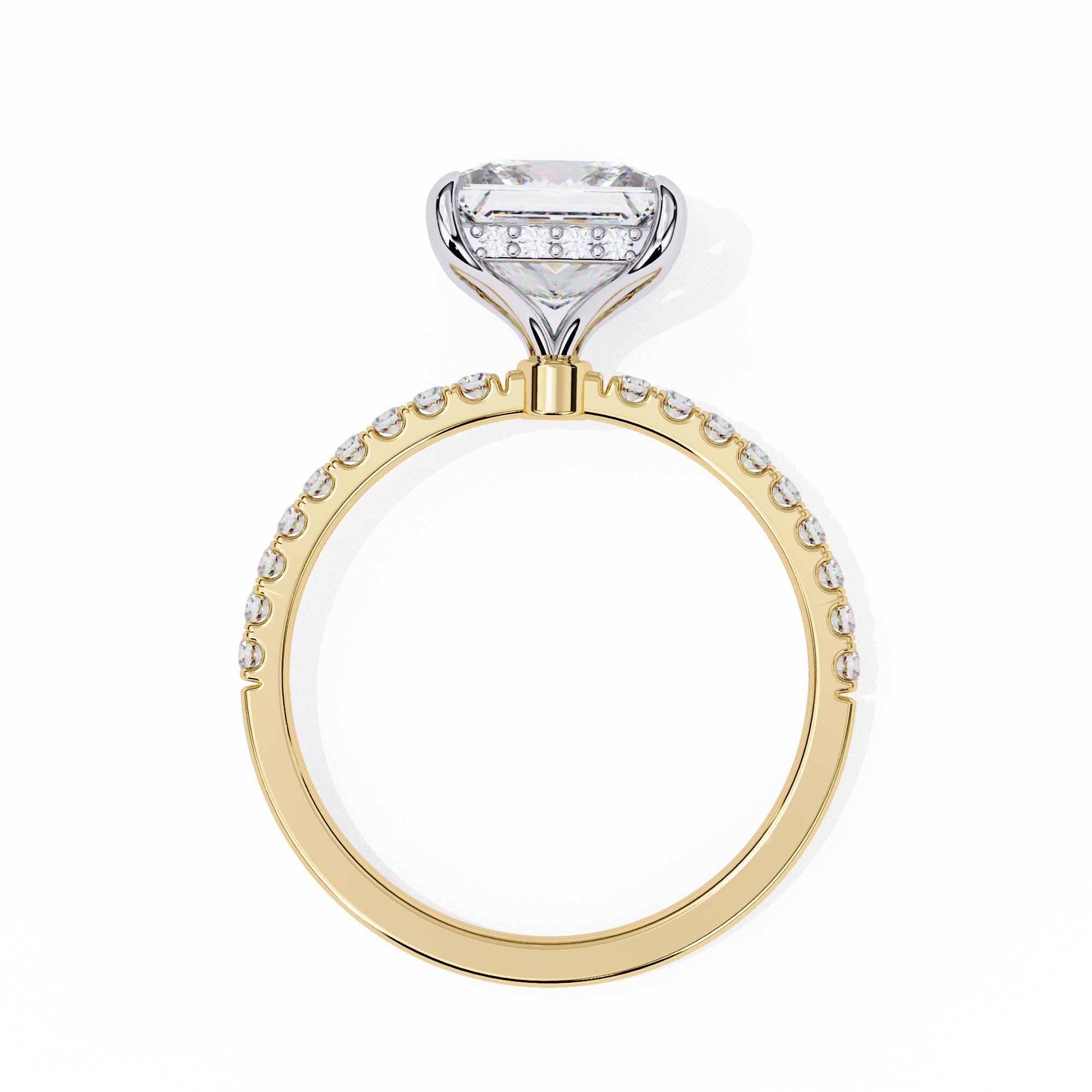 2.54 carat princess round rings