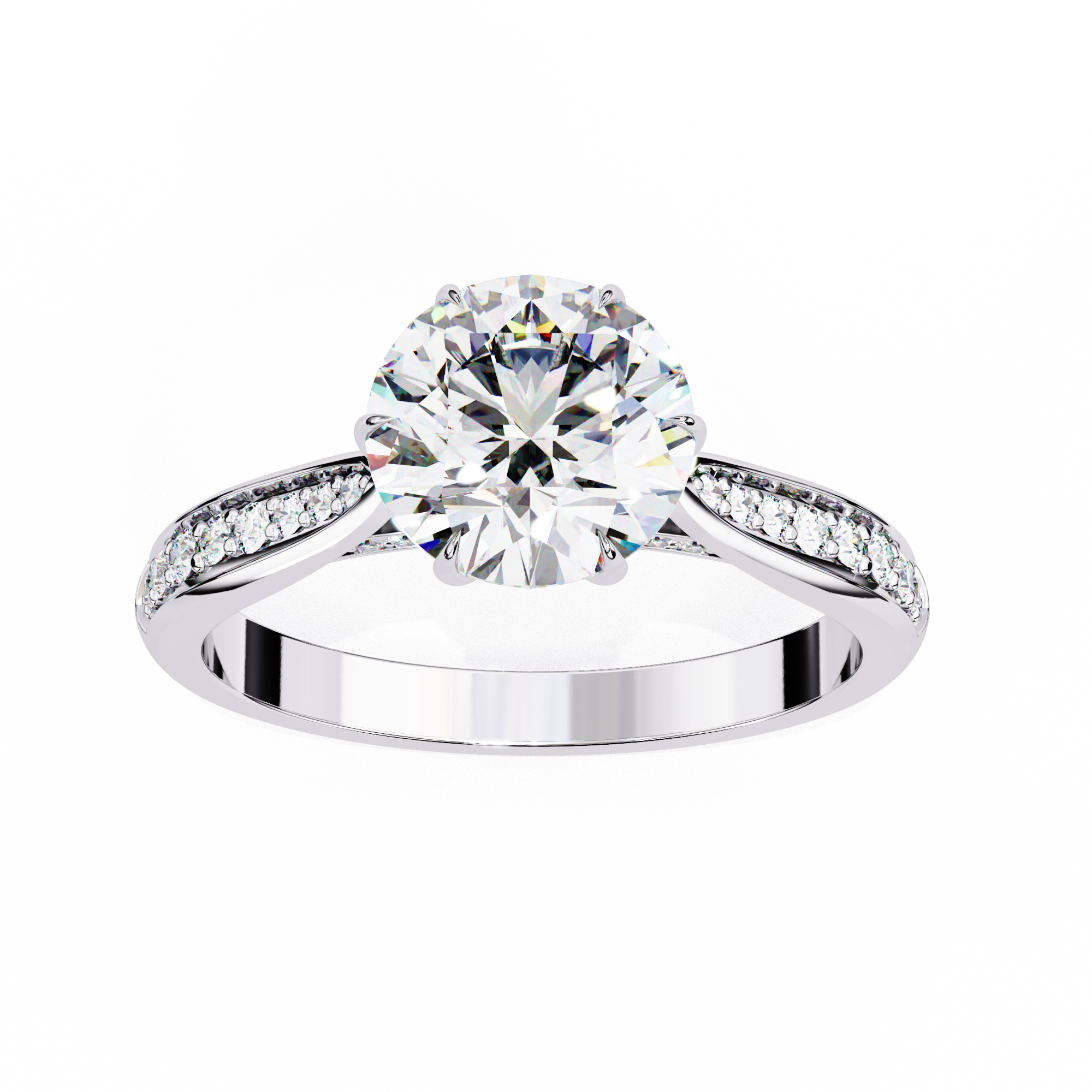 1.14 carat round rings