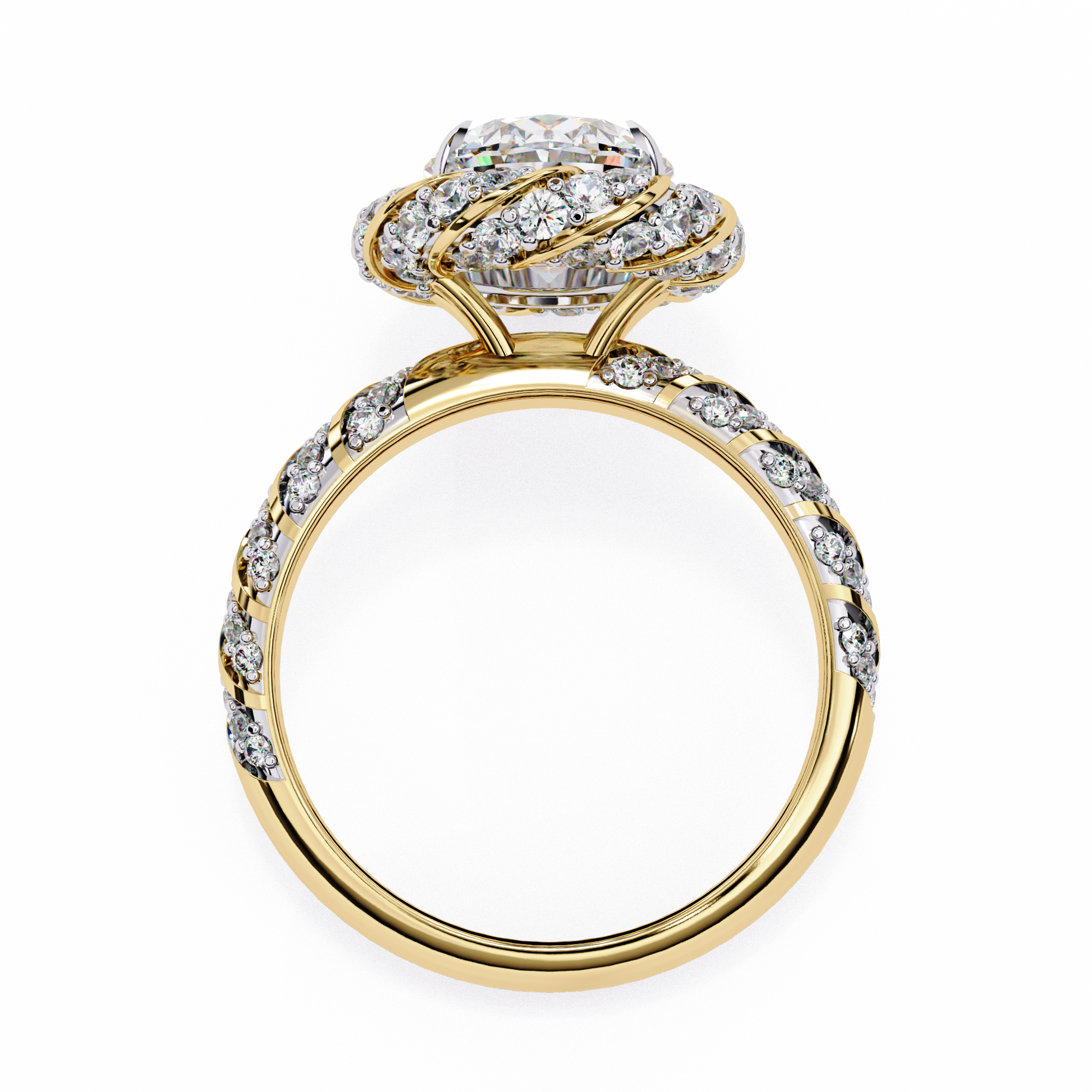 3.21 ct Oval Brilliance Ring 9k