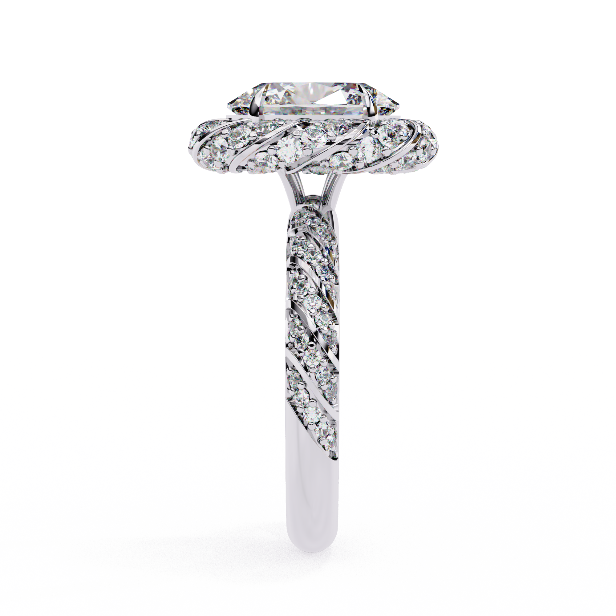 3.21 ct Oval Brilliance Ring 9k