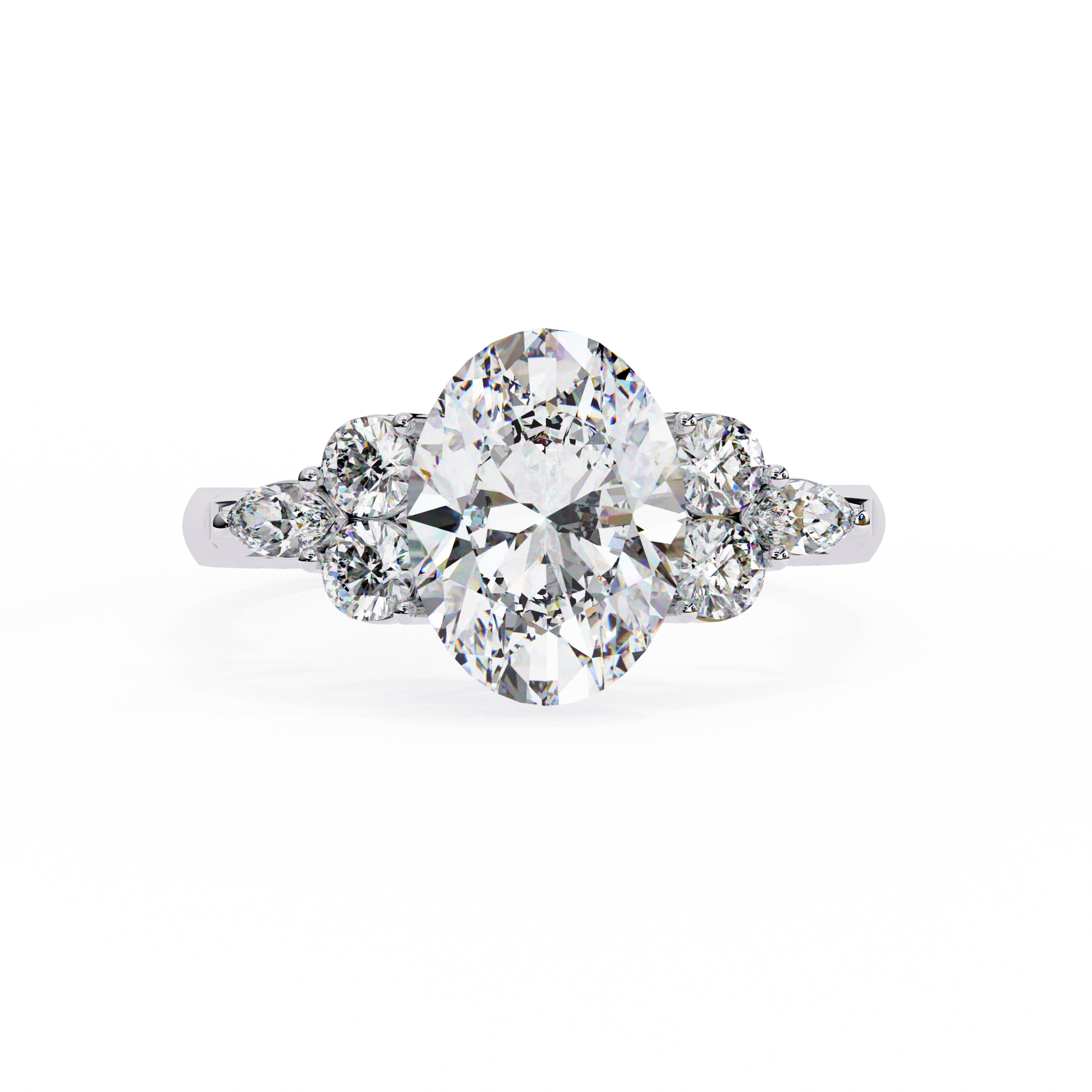 2.50 ct Marquise Oval Splendor Ring 9k