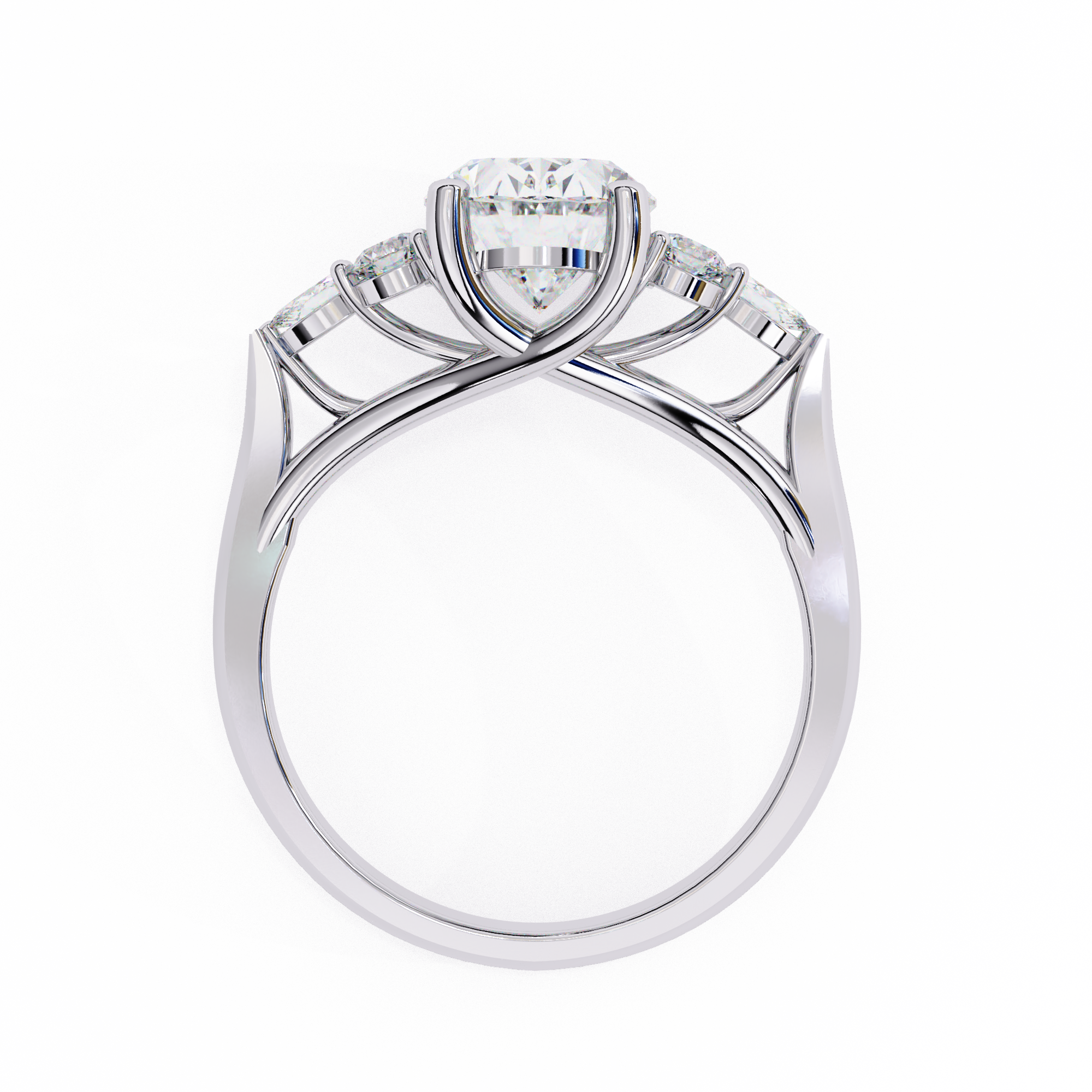 2.50 ct Marquise Oval Splendor Ring 9k