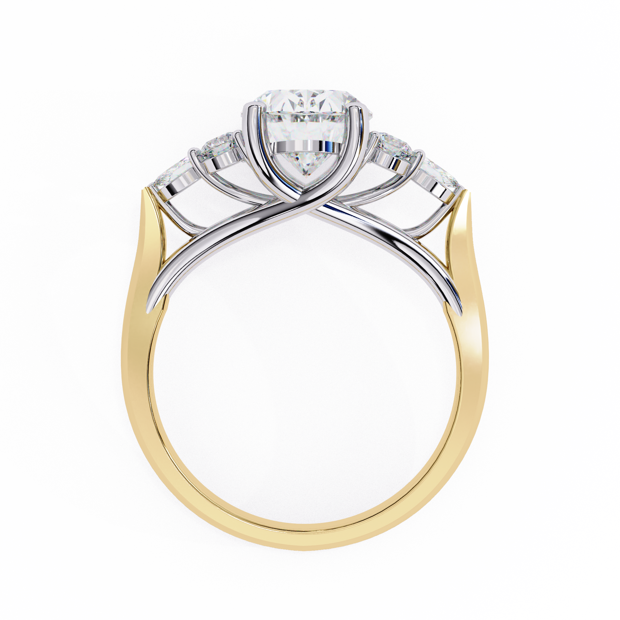 2.50 ct Marquise Oval Splendor Ring 9k