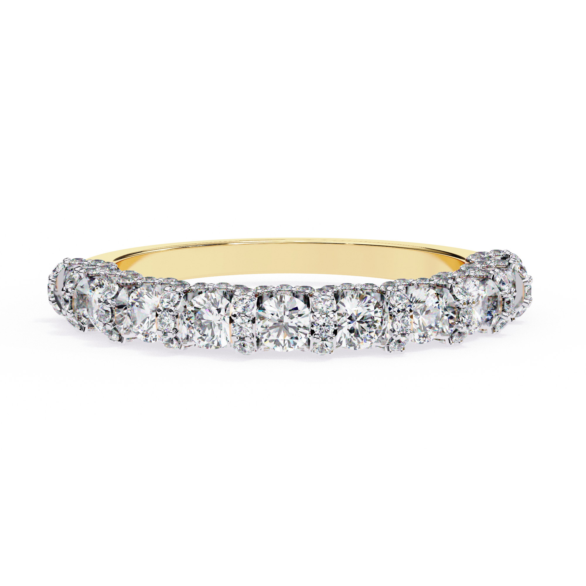 0.93 carat round band