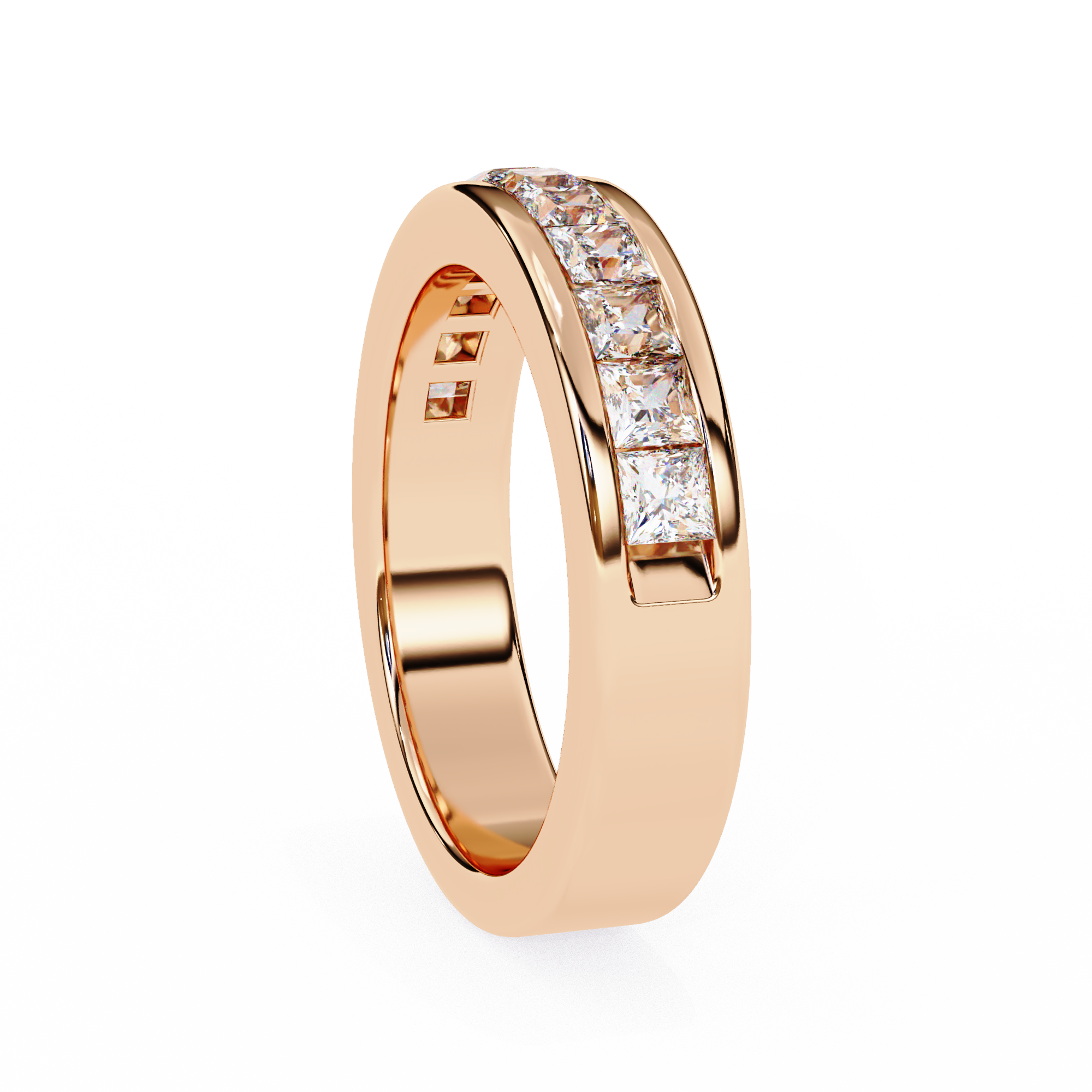 1.07 ct Princess Radiance Band 9k