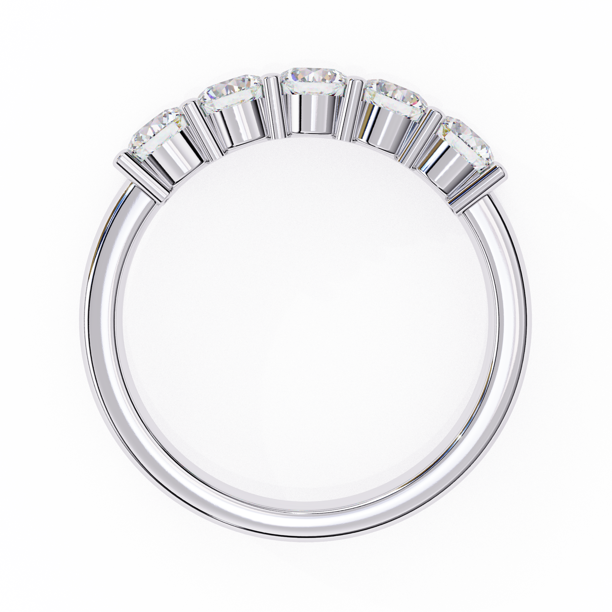 1.03 carat round band 18K