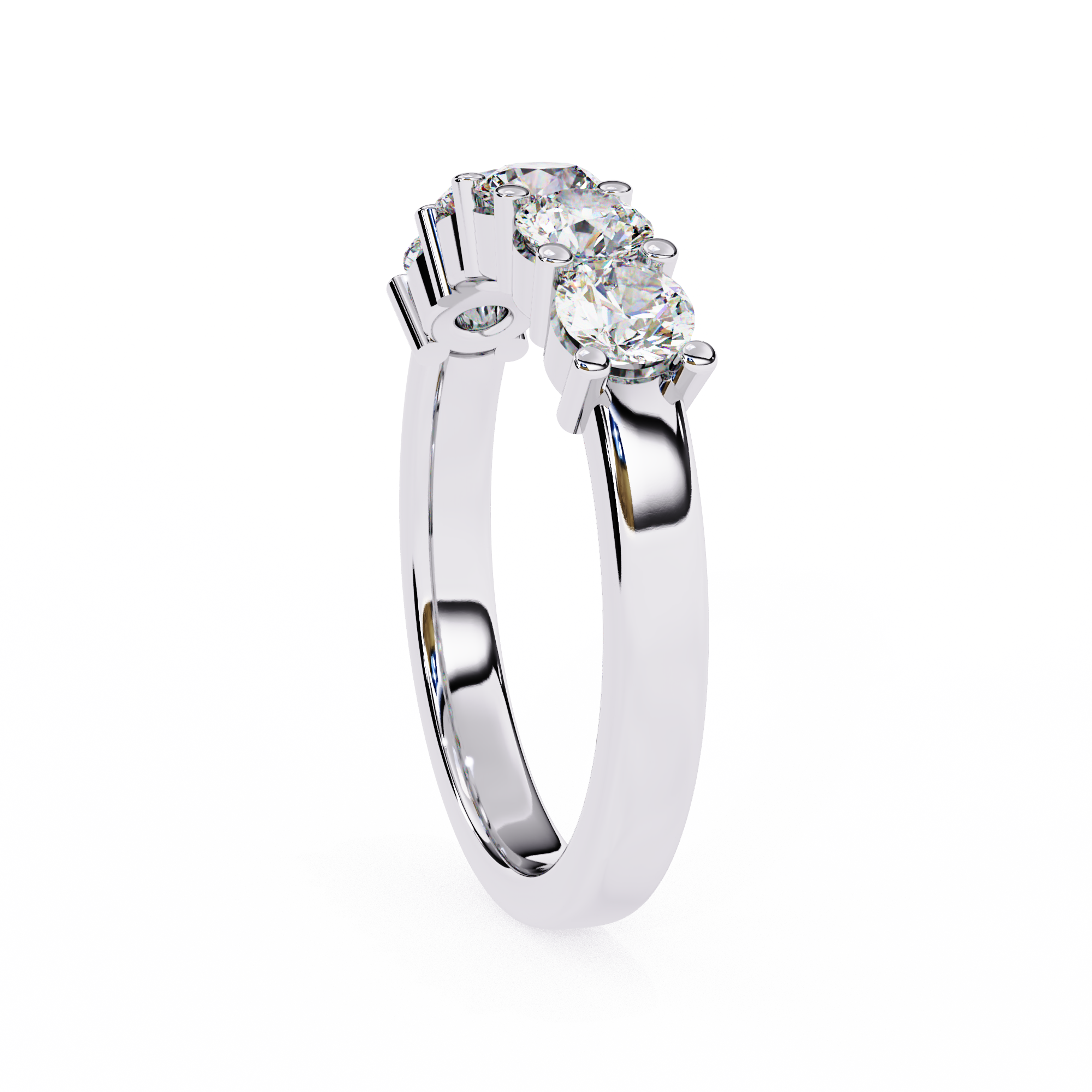 1.03 carat round band 18K