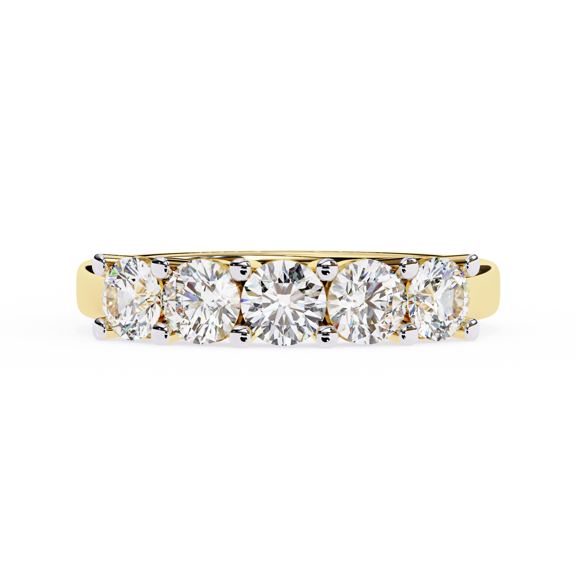 1.03 carat round band 18K