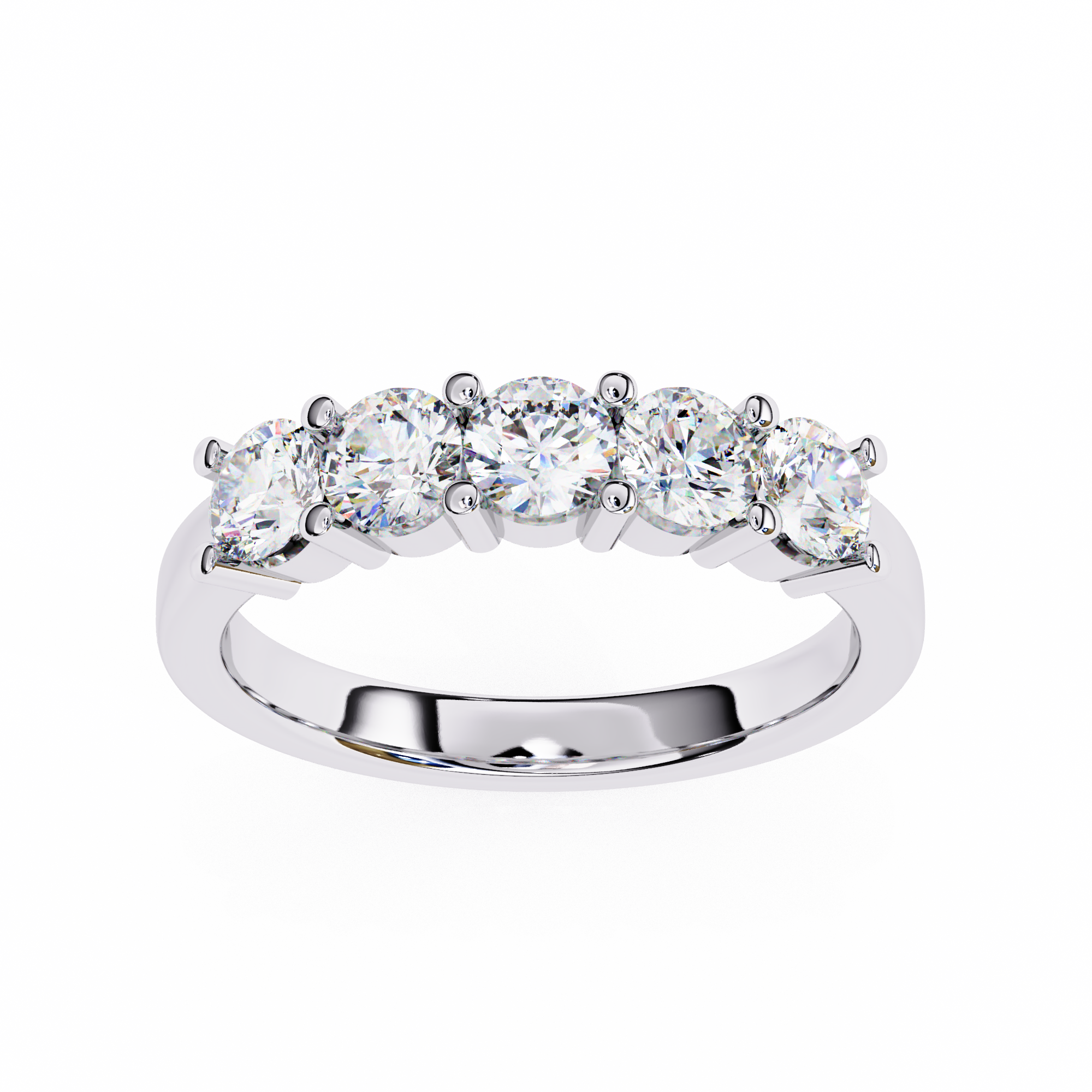 1.03 carat round band 18K