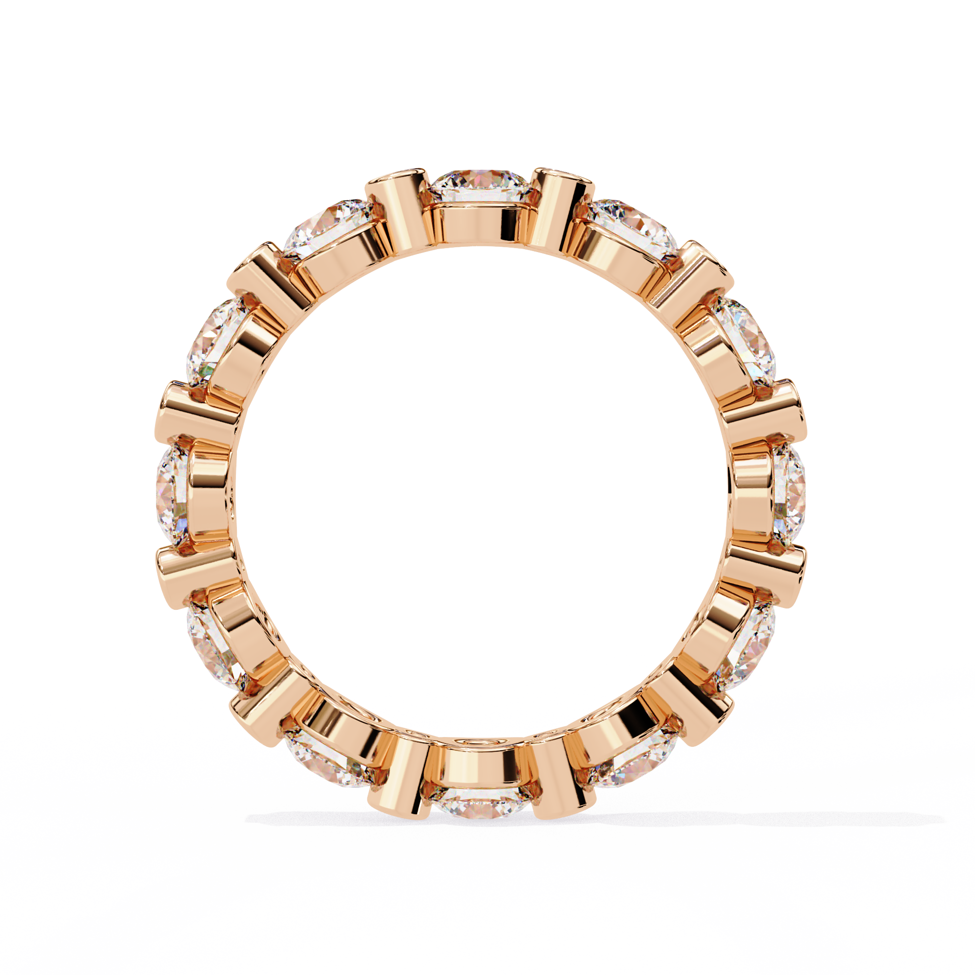 2.45 ct Opulent Round Band 9k
