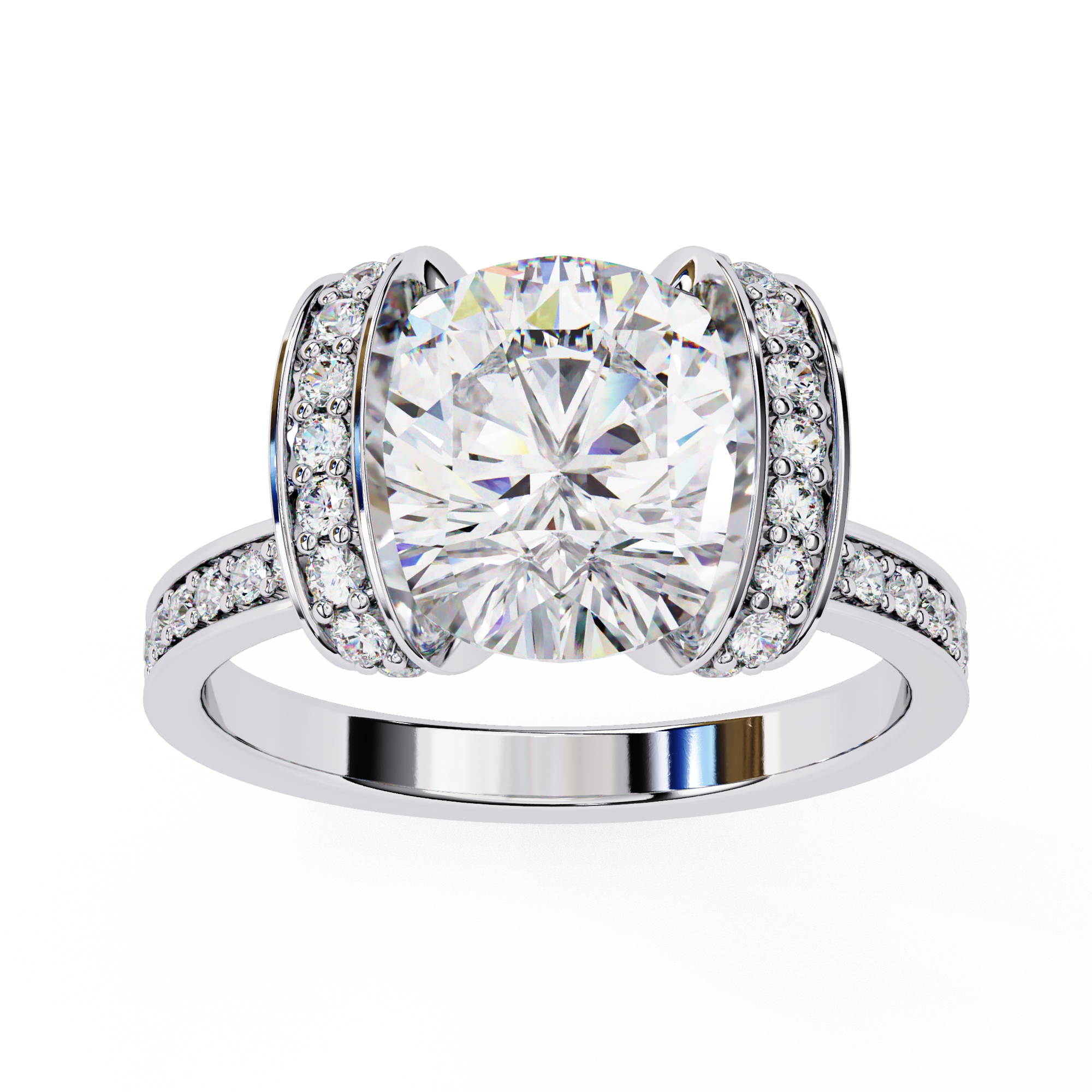 3.3 carat round rings