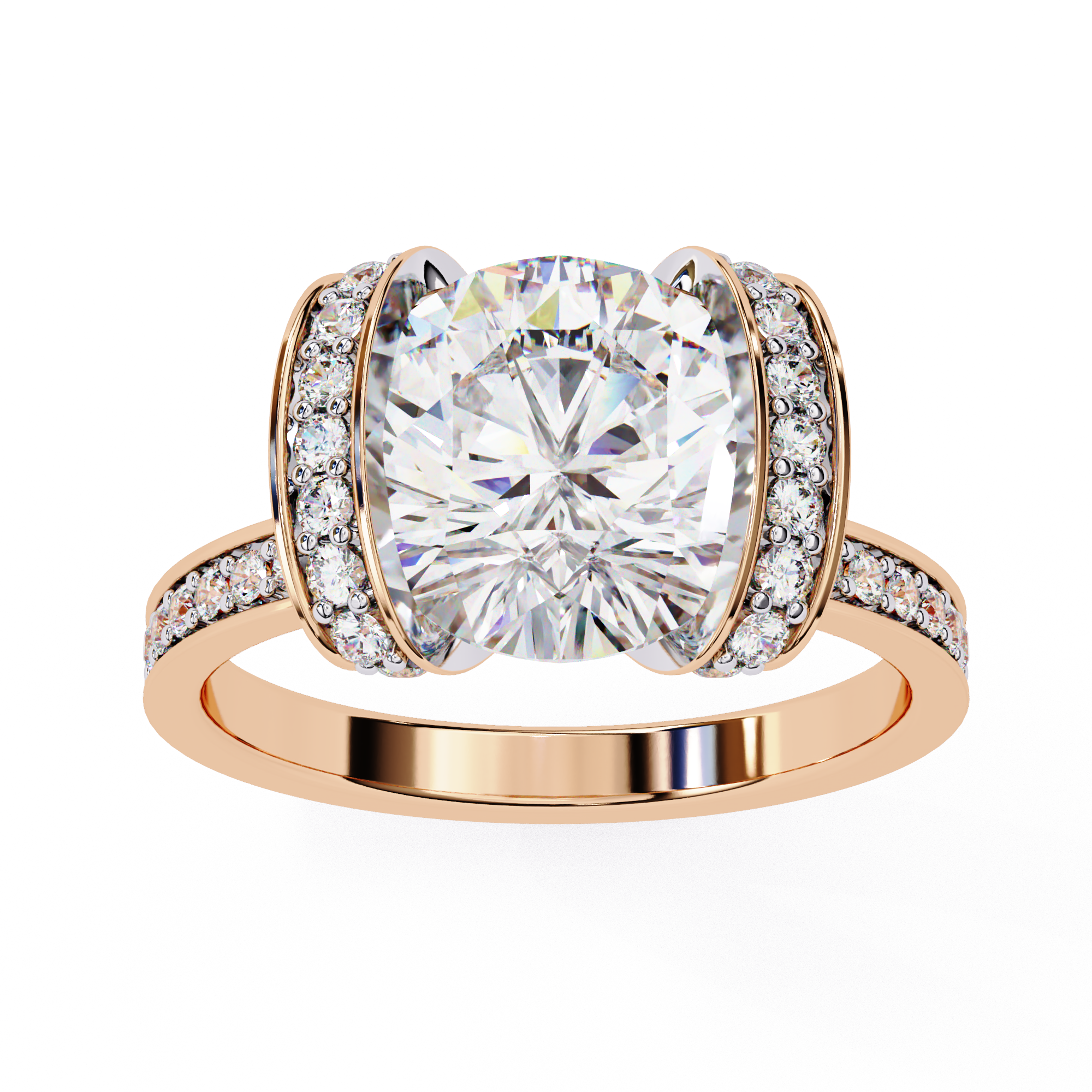 3.3 carat round rings