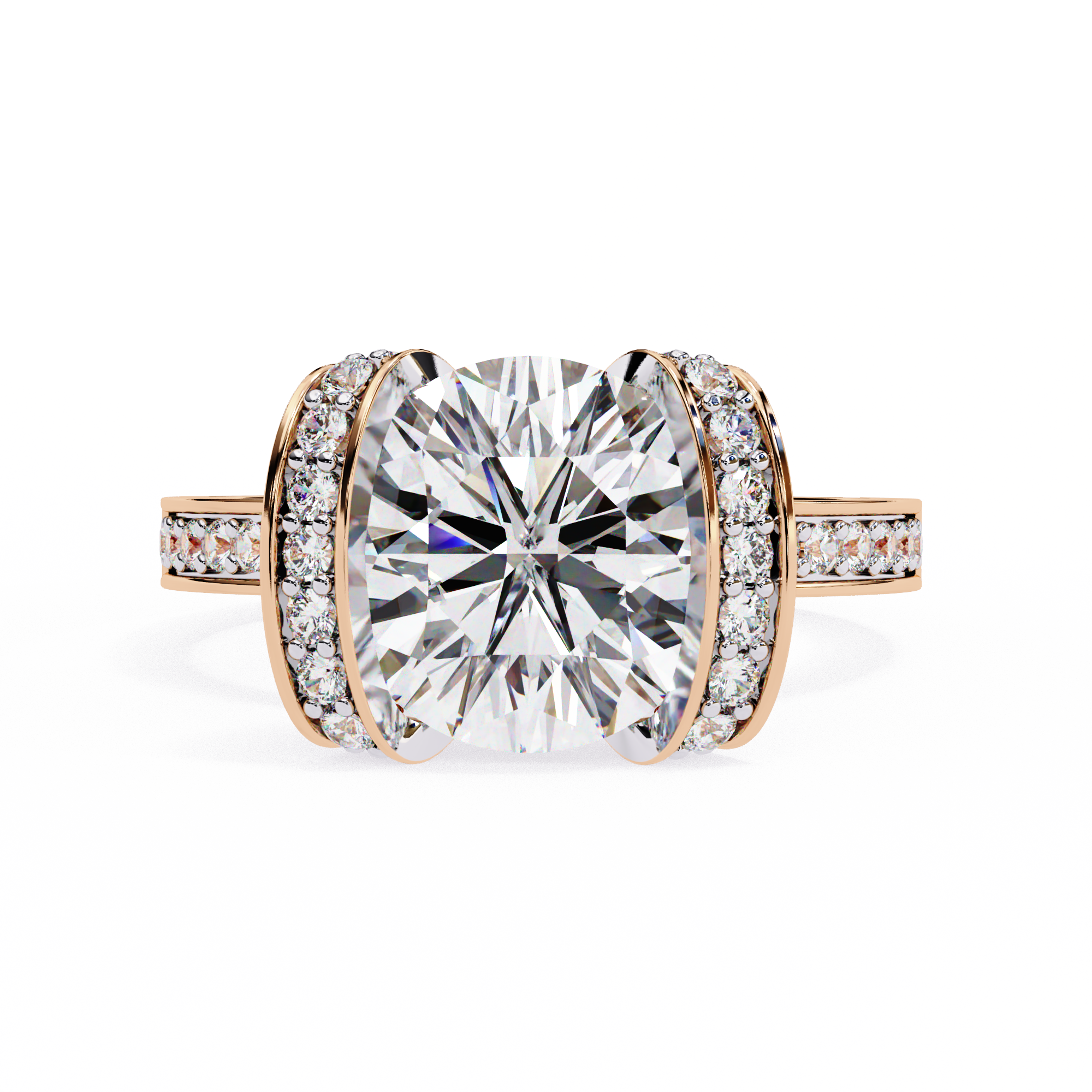 3.30 ct Magnificent Round Ring 9k