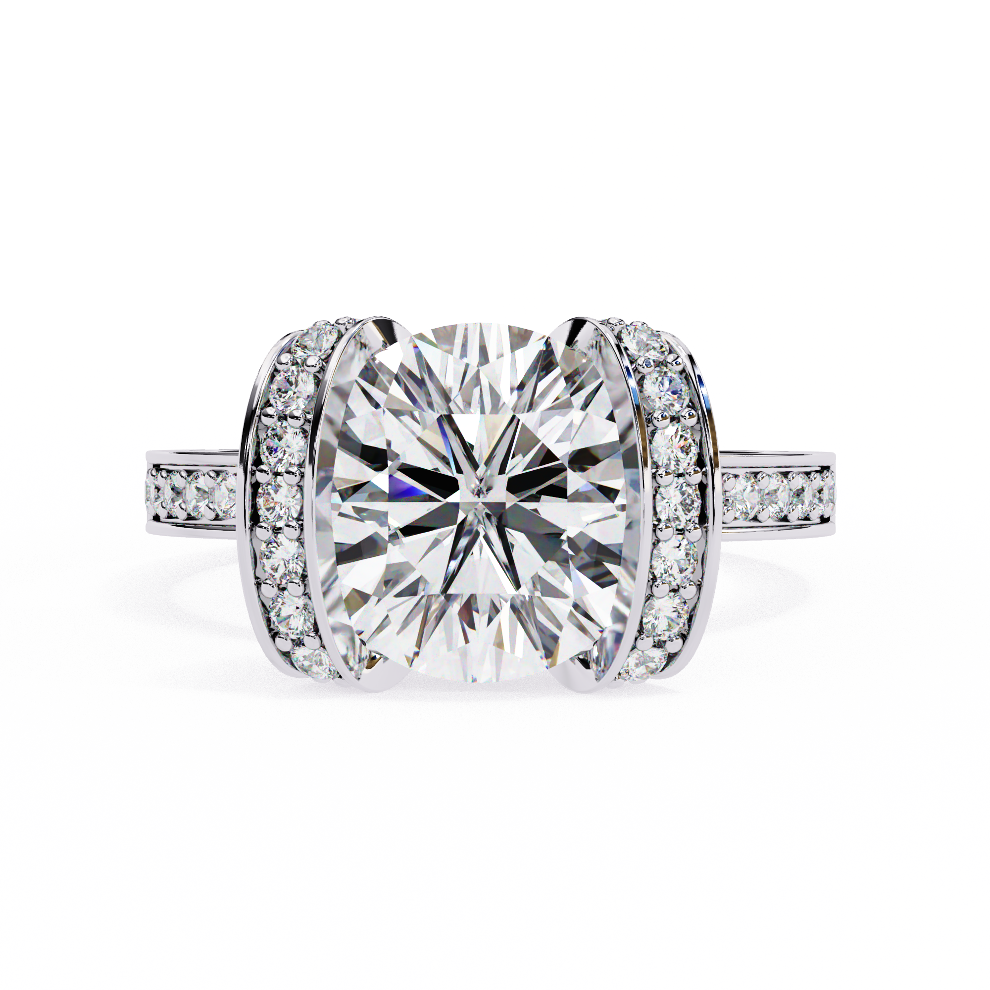 3.30 ct Magnificent Round Ring 9k
