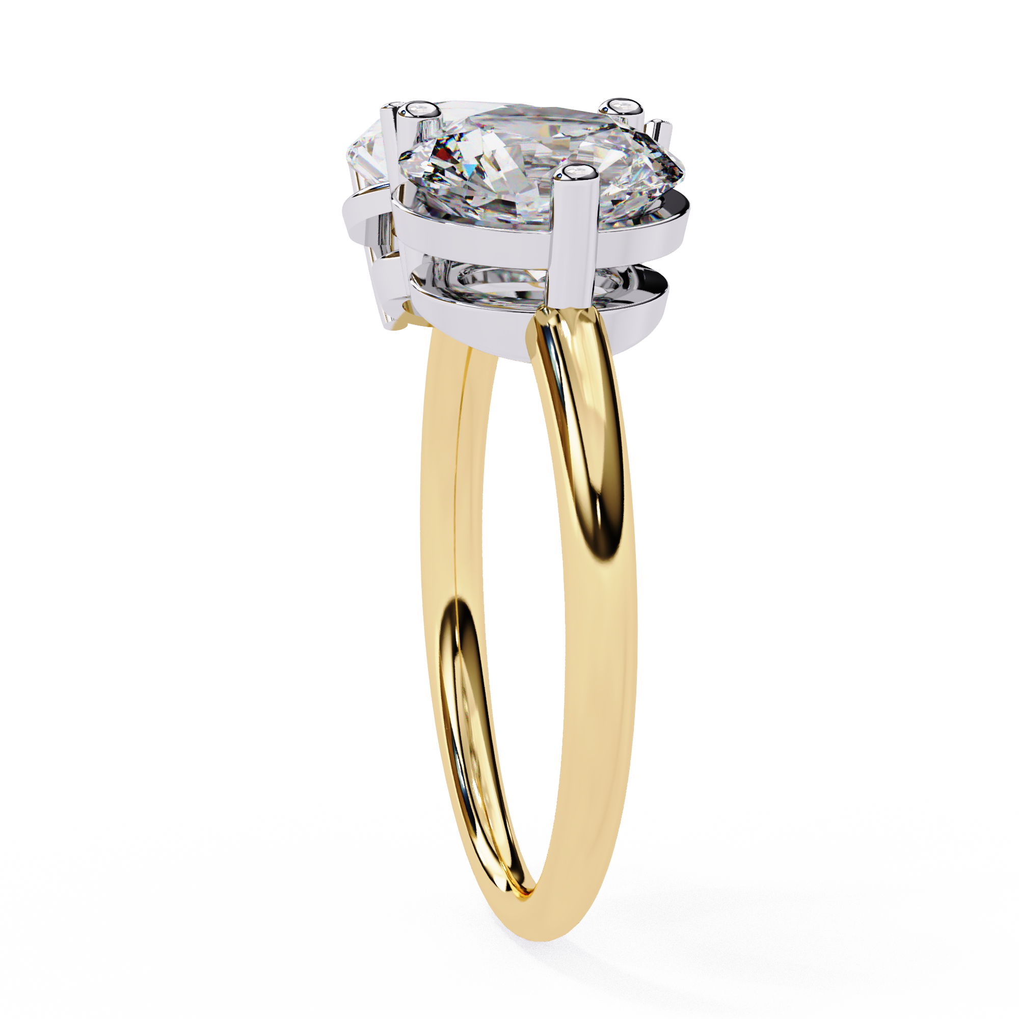 3.80 ct Opulent Cascade Ring 9k