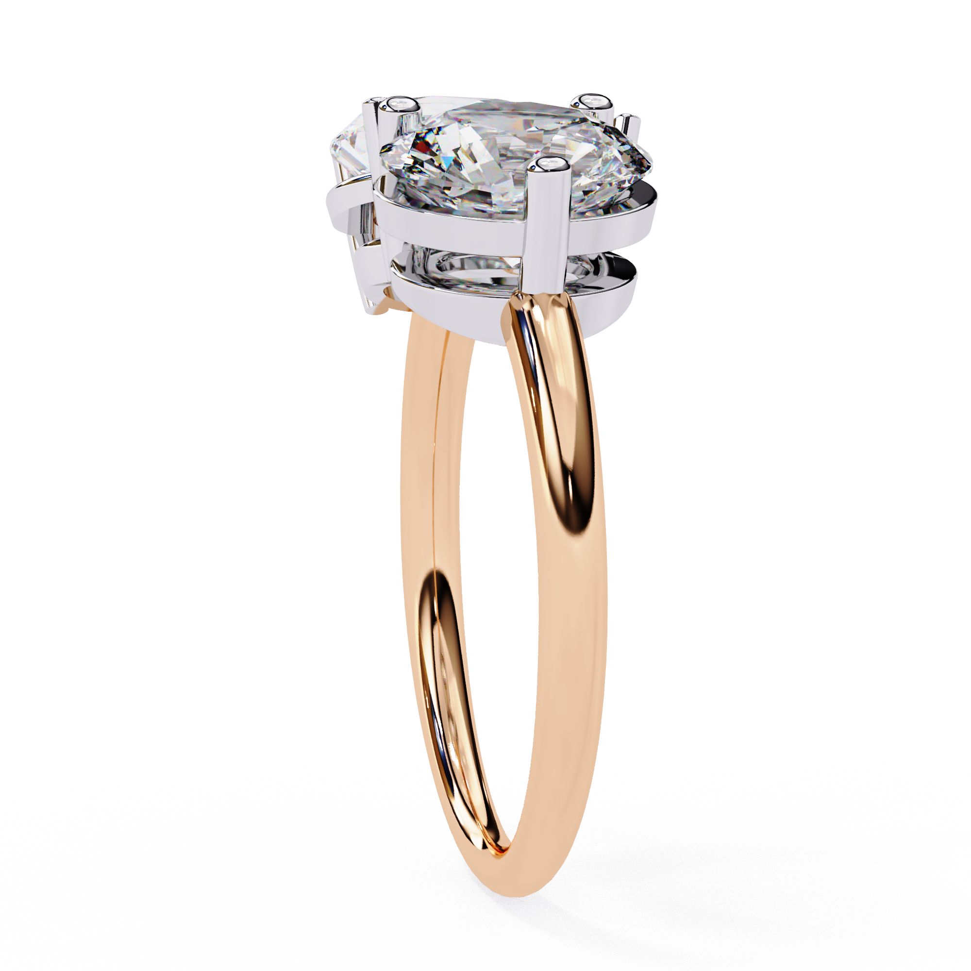 3.80 ct Opulent Cascade Ring 9k