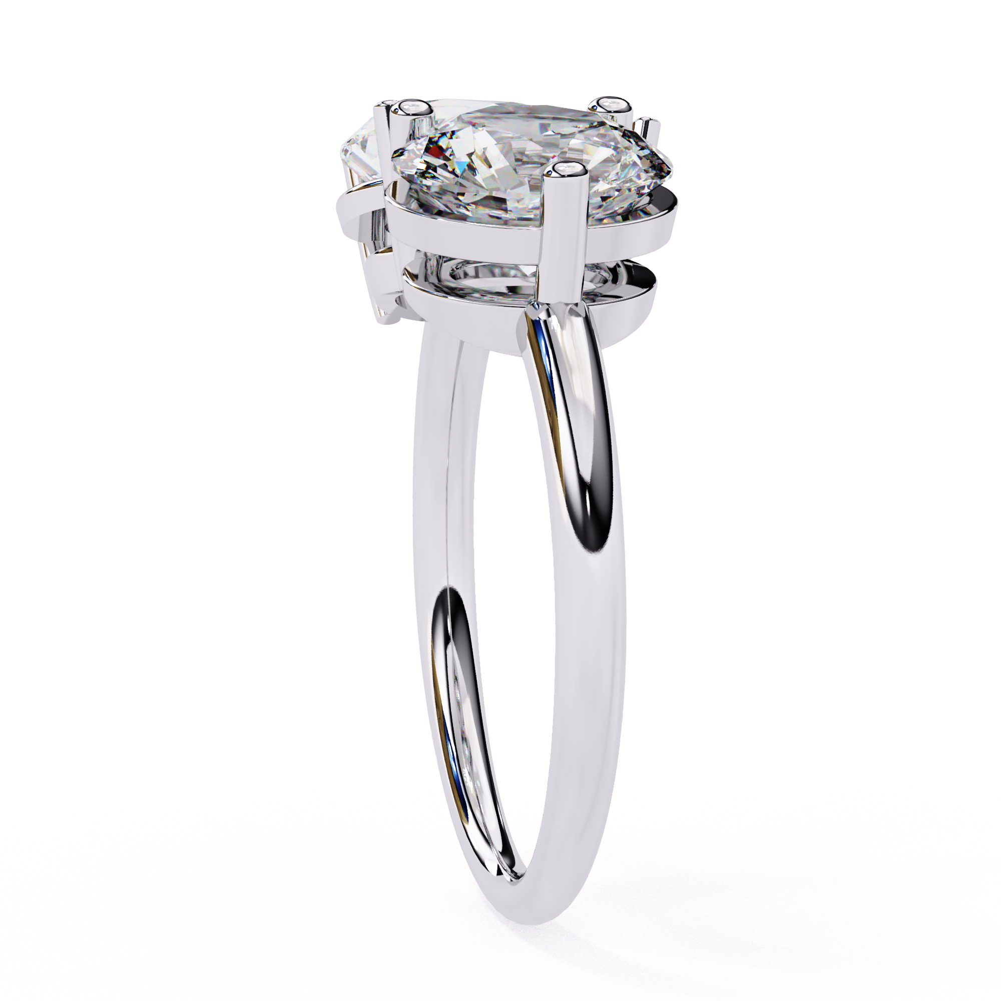 3.80 ct Opulent Cascade Ring 9k