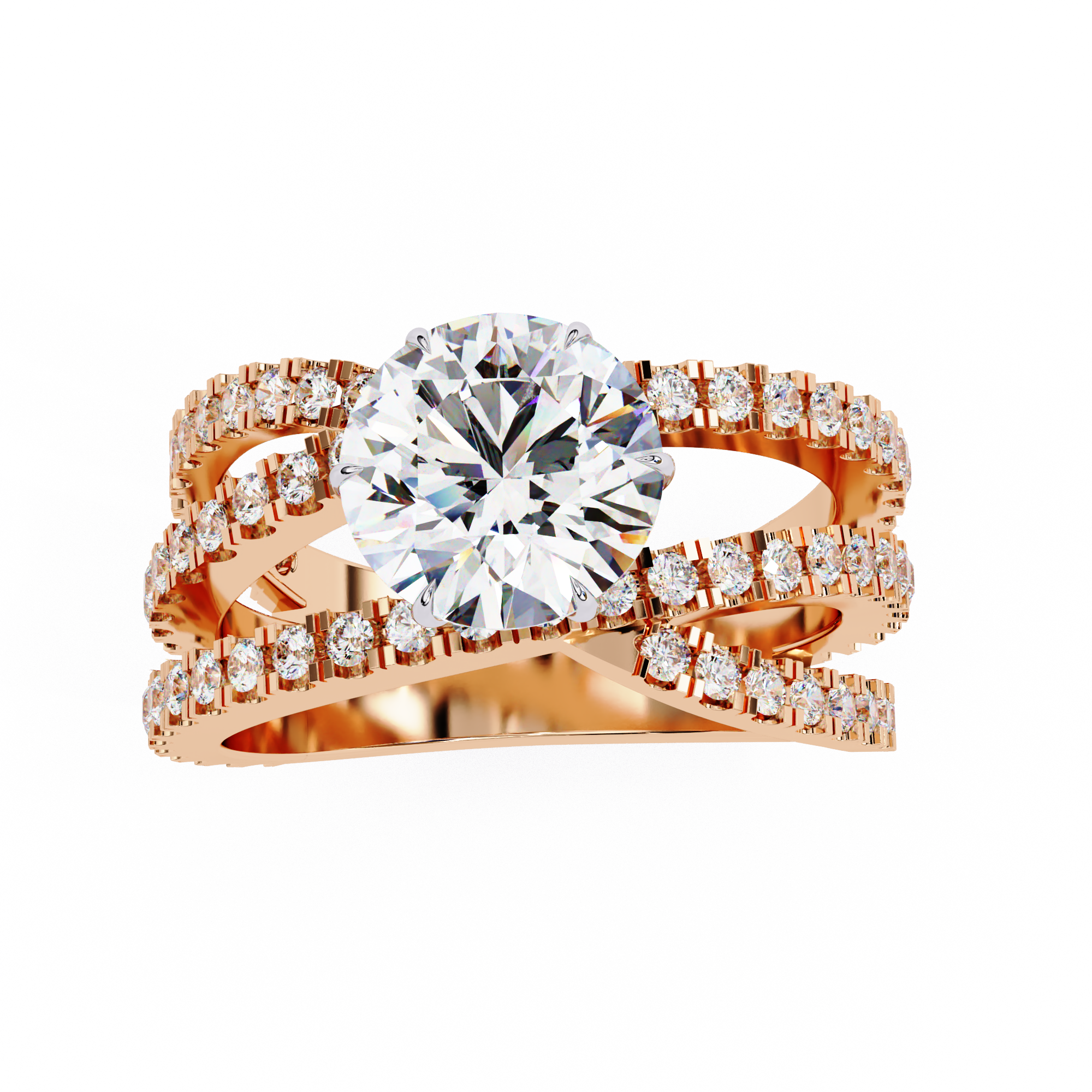1.63 ct Radiant Round Ring 9k