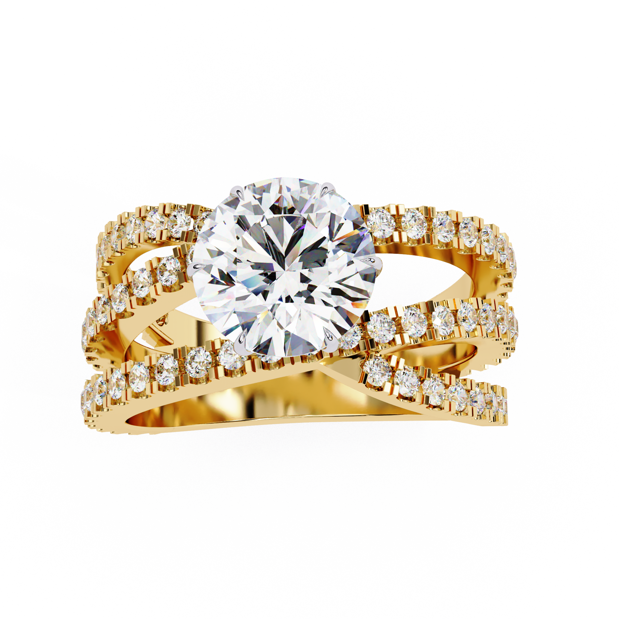 1.63 ct Radiant Round Ring 9k