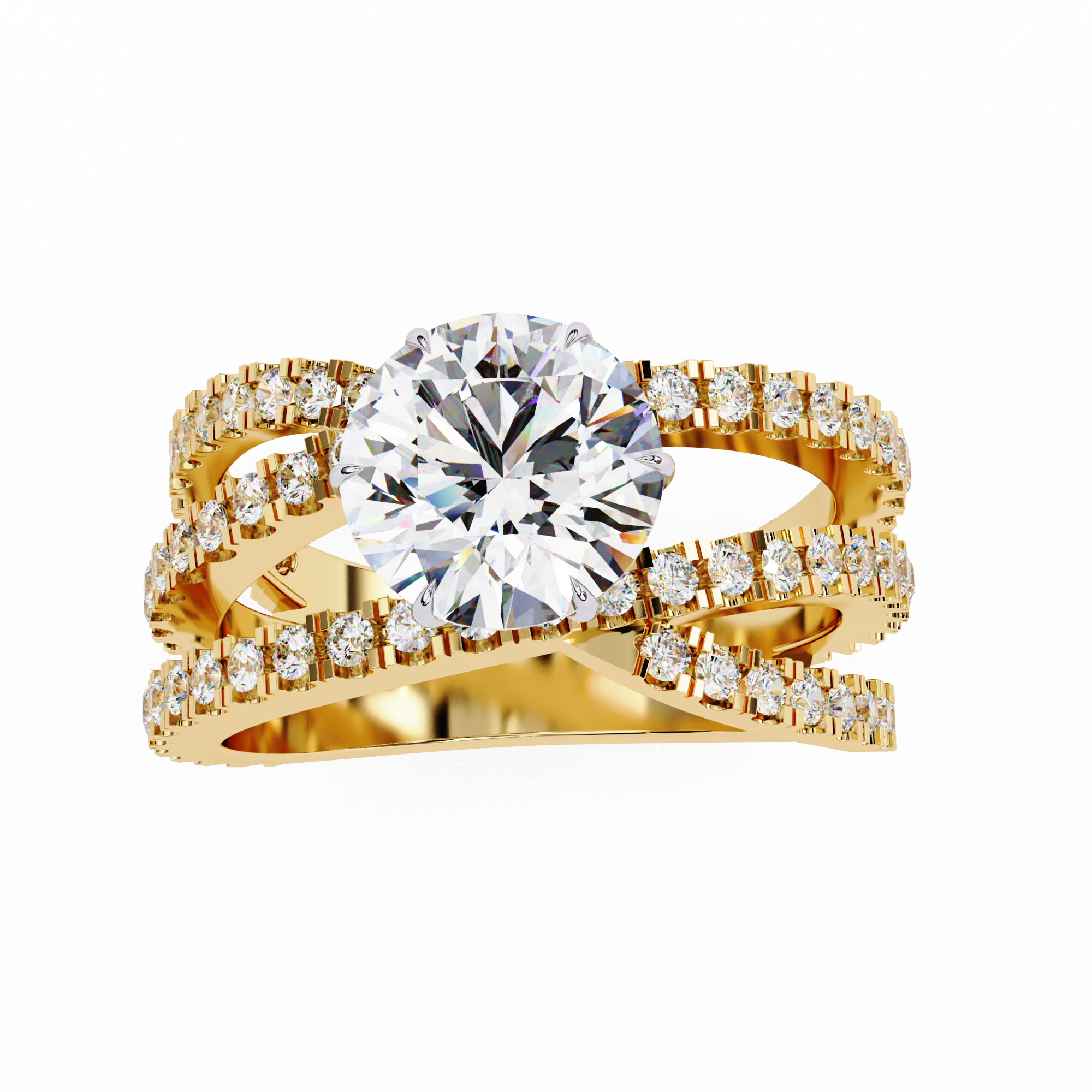 1.63 ct Radiant Round Ring 9k