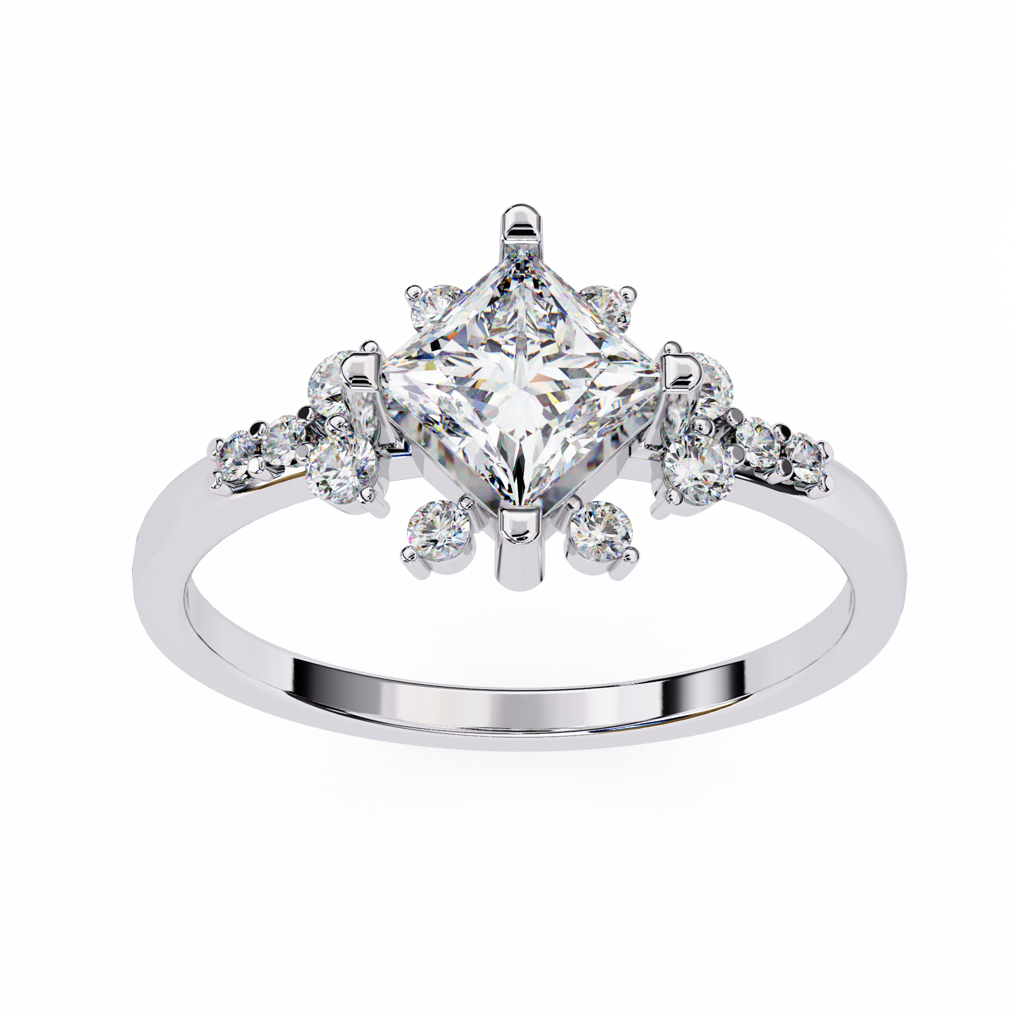 1.01 ct Lustrous Crown Ring 9k