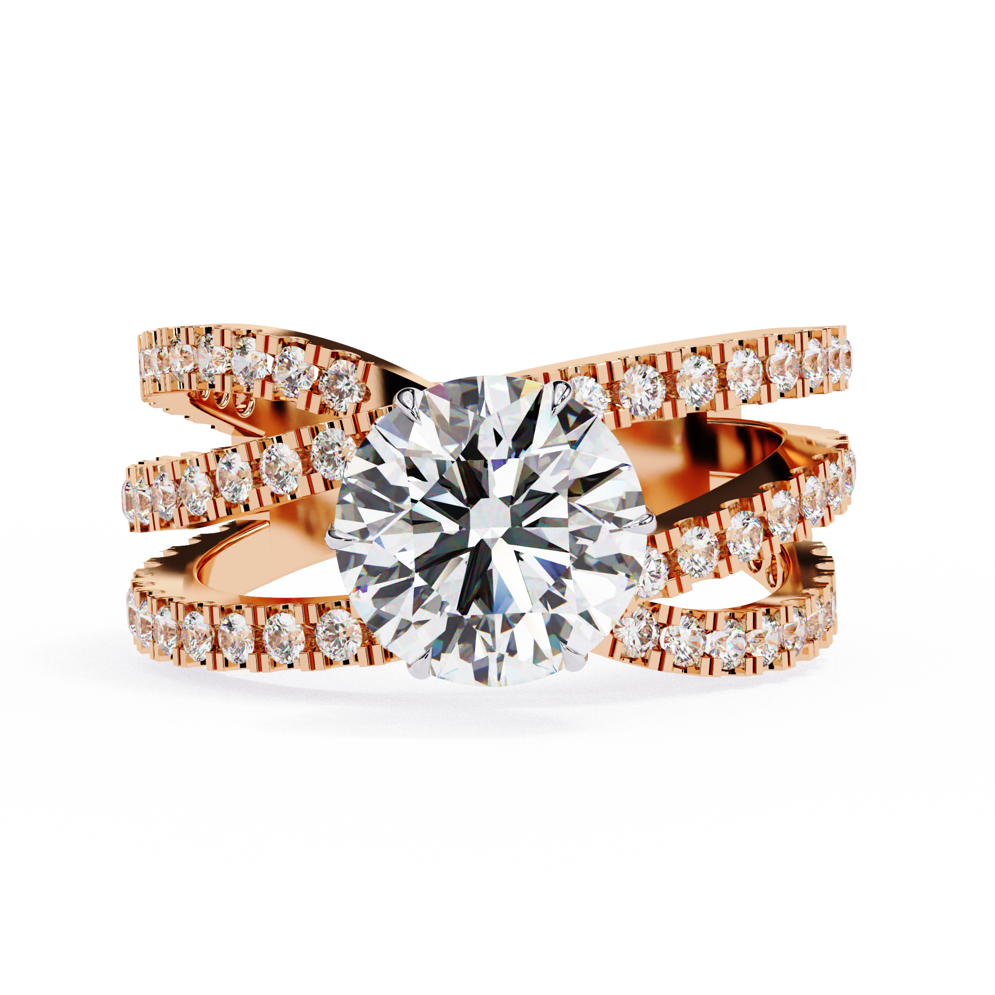 1.63 ct Radiant Round Ring 9k
