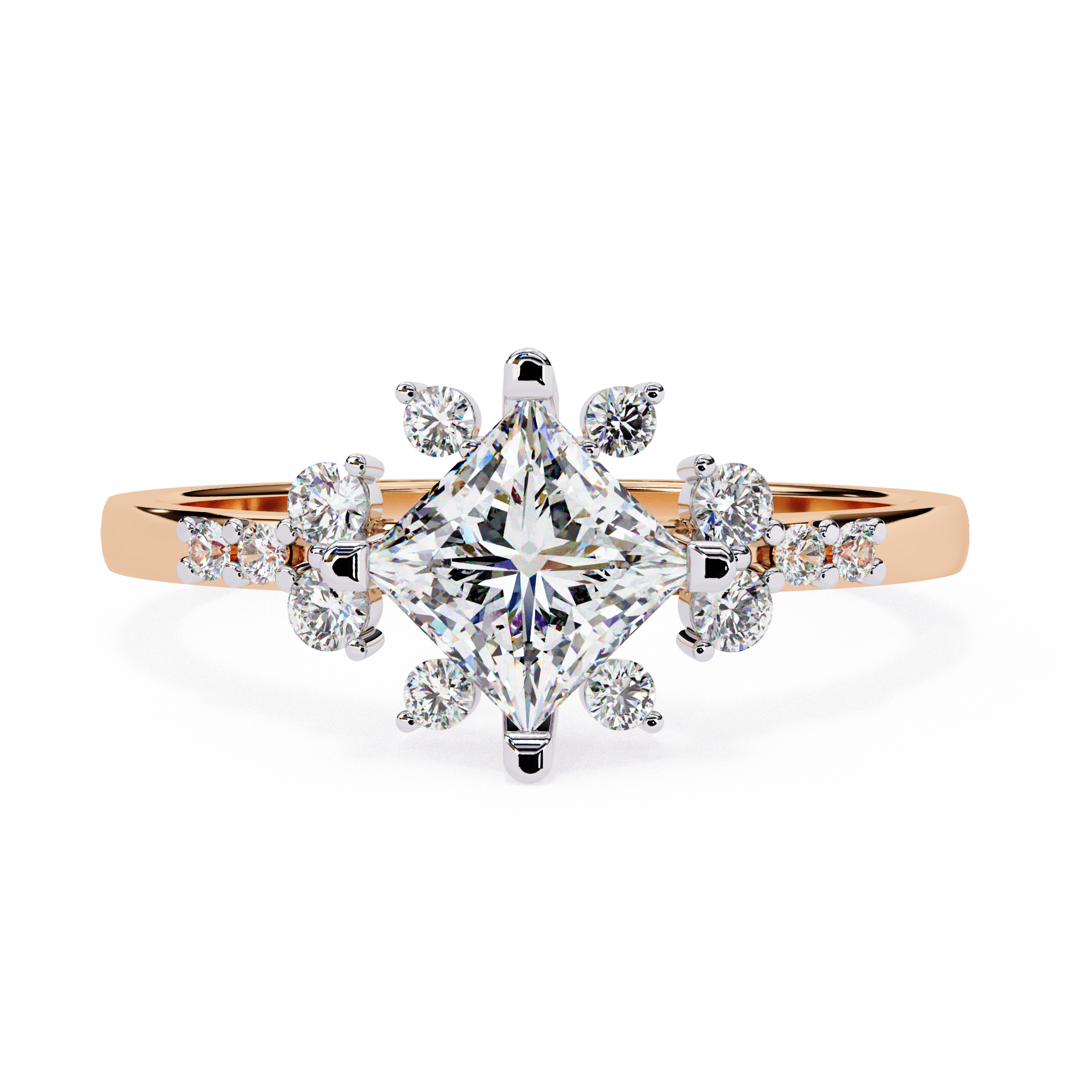 1.01 ct Lustrous Crown Ring 9k
