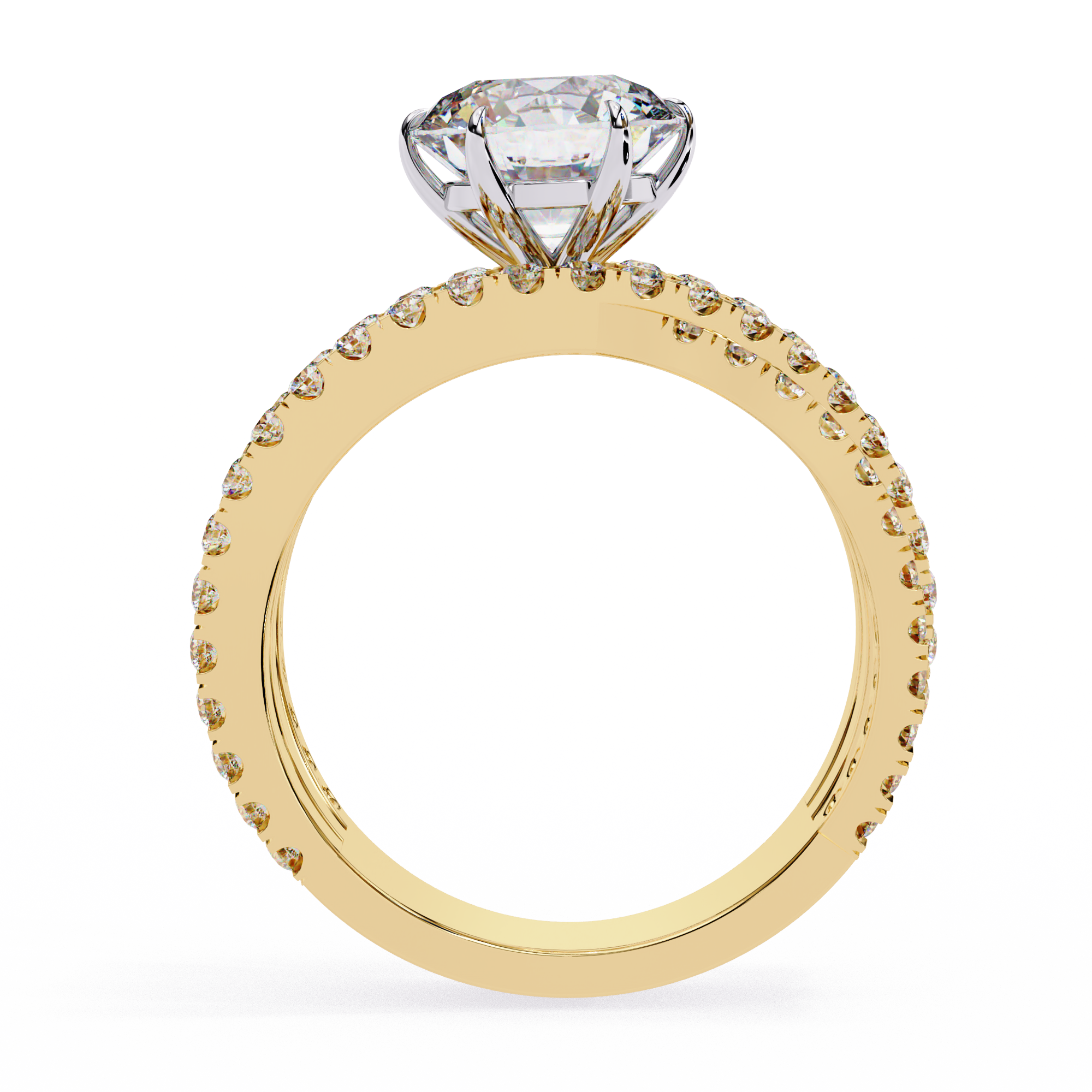 1.63 ct Radiant Round Ring 9k