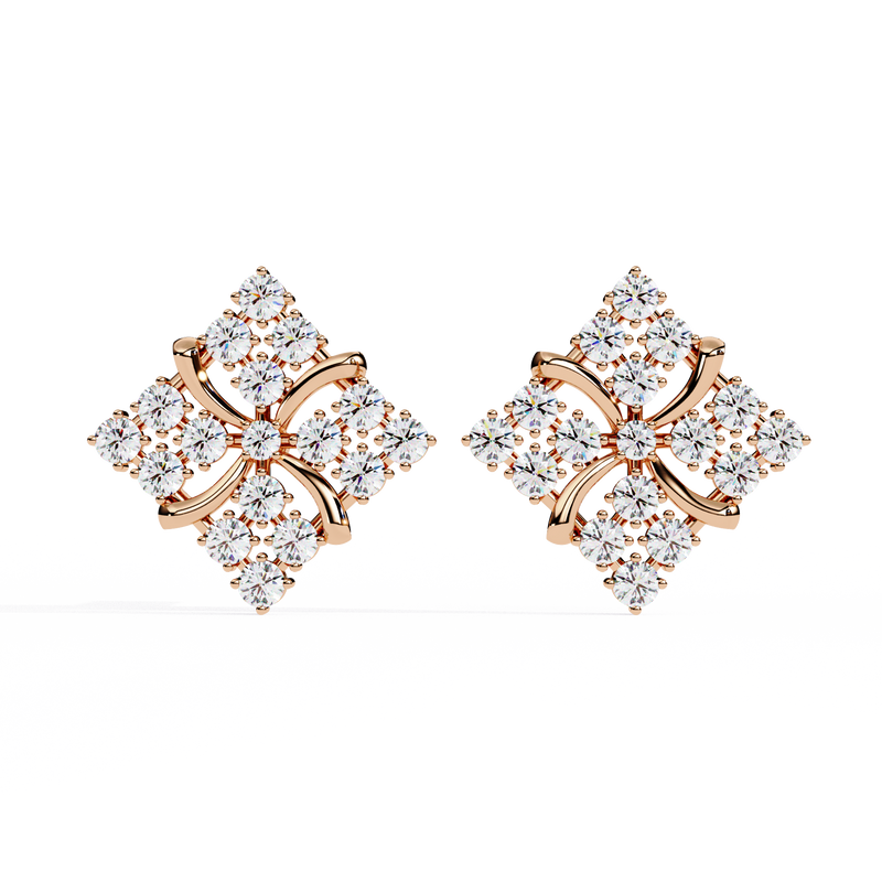 0.78 CT RADIANT BLOOM EARRING