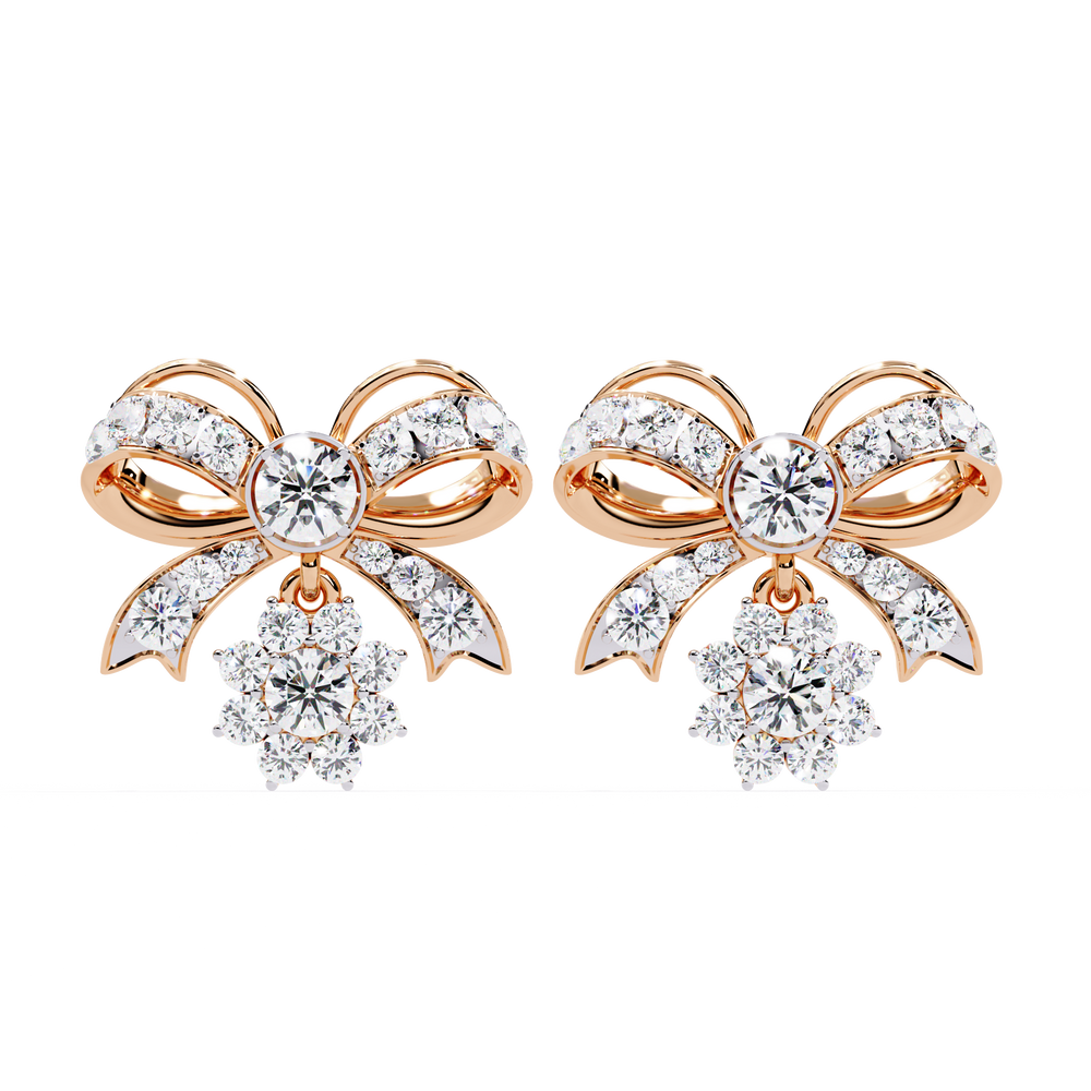 2.21 CT SERAPHIC BOW EARRING