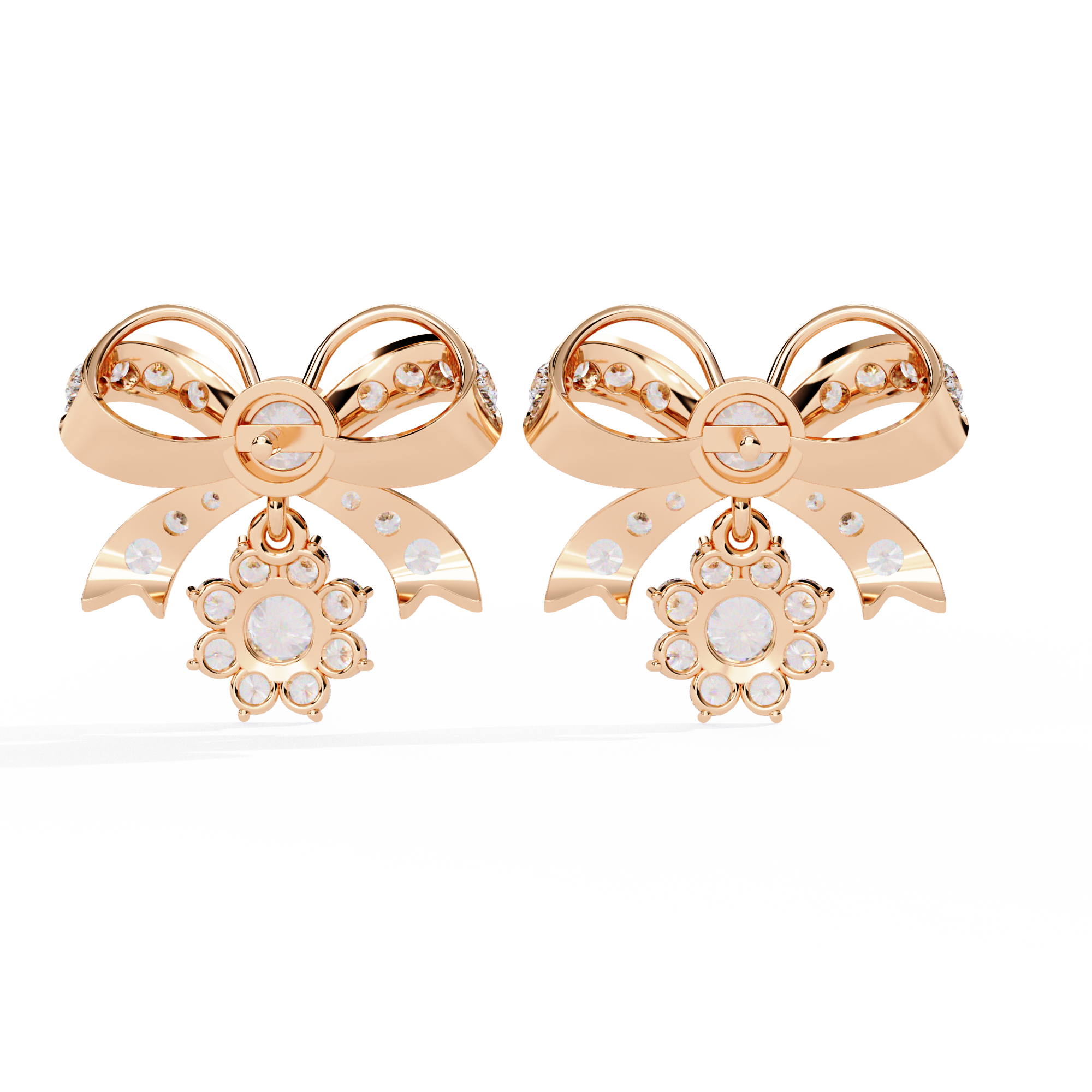 2.21 CT SERAPHIC BOW EARRING 9k