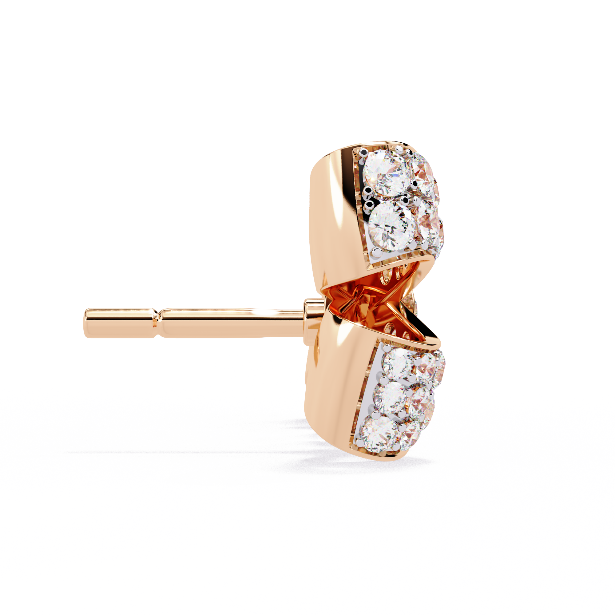 0.96 CT DAINTY BOW EARRING 9k