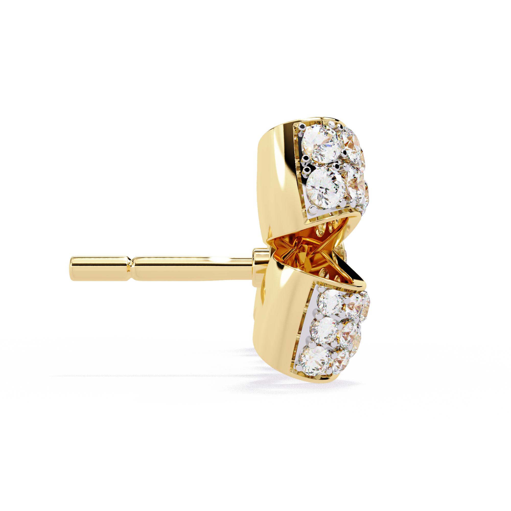 0.96 CT DAINTY BOW EARRING 9k