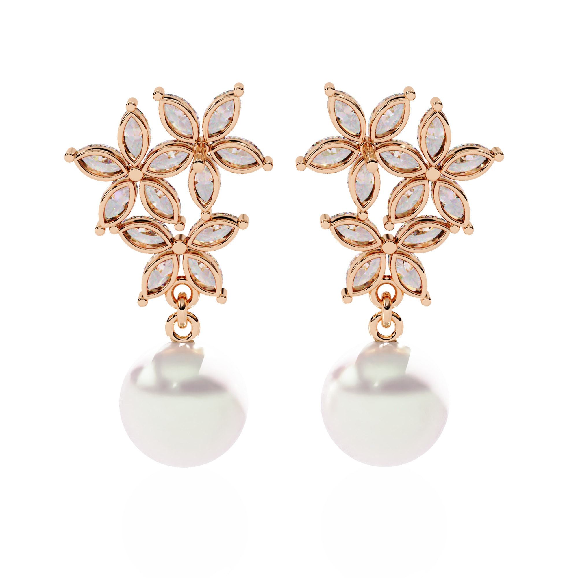 2.39 CT CELESTIAL BLOSSOM EARRING 9k