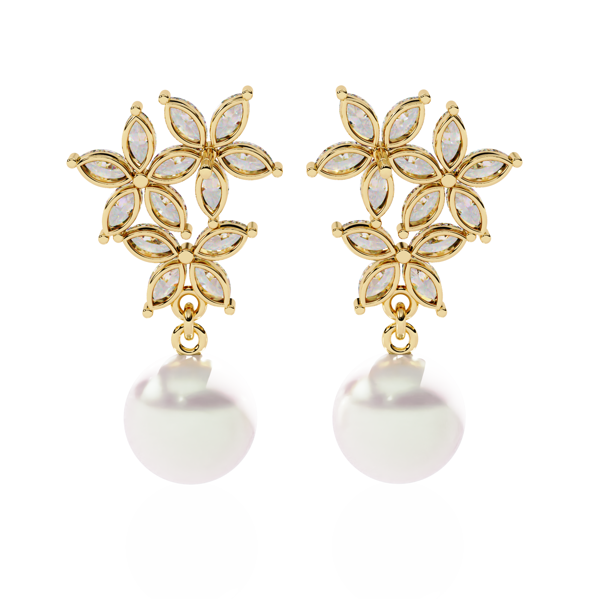2.39 CT CELESTIAL BLOSSOM EARRING 9k
