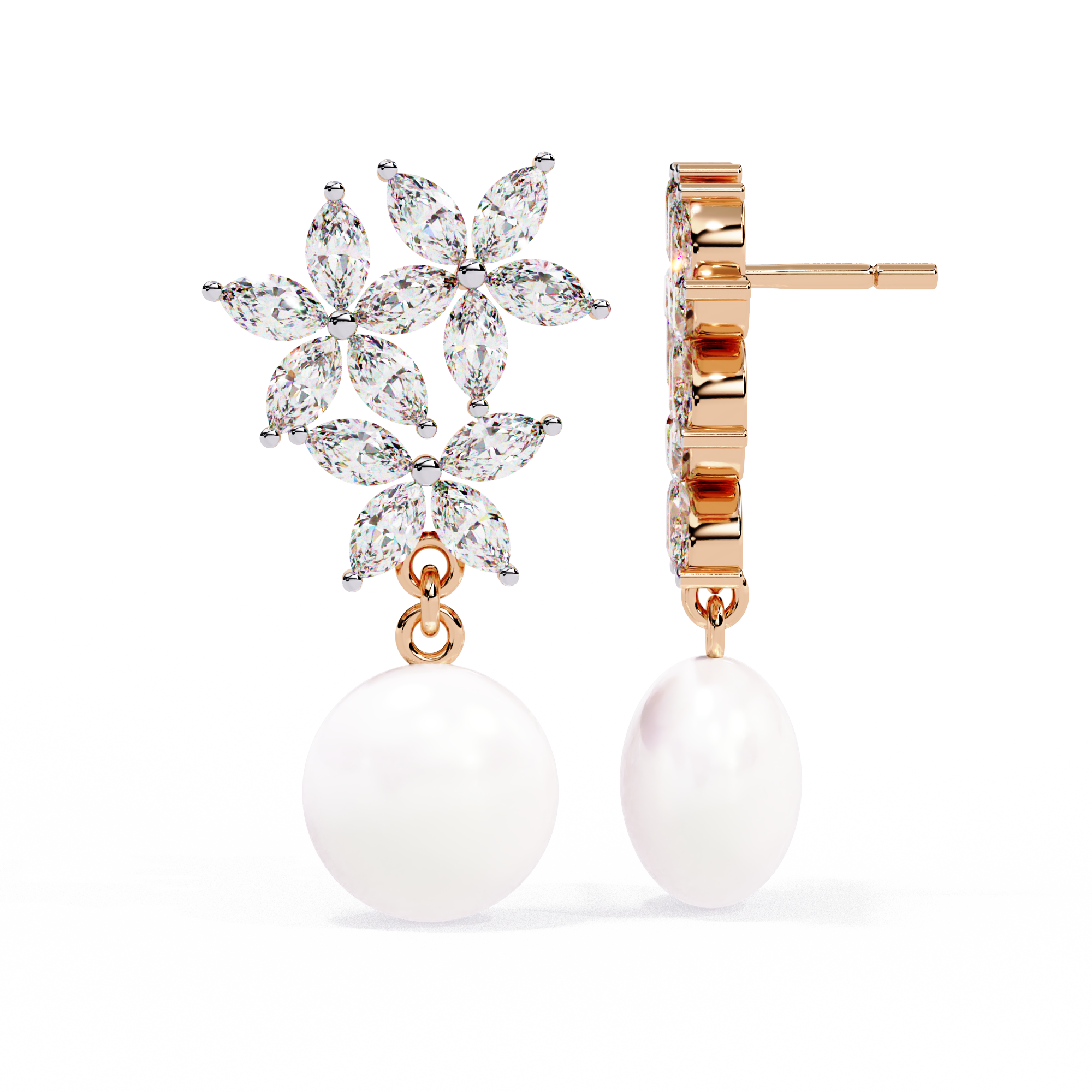 2.39 CT CELESTIAL BLOSSOM EARRING 9k