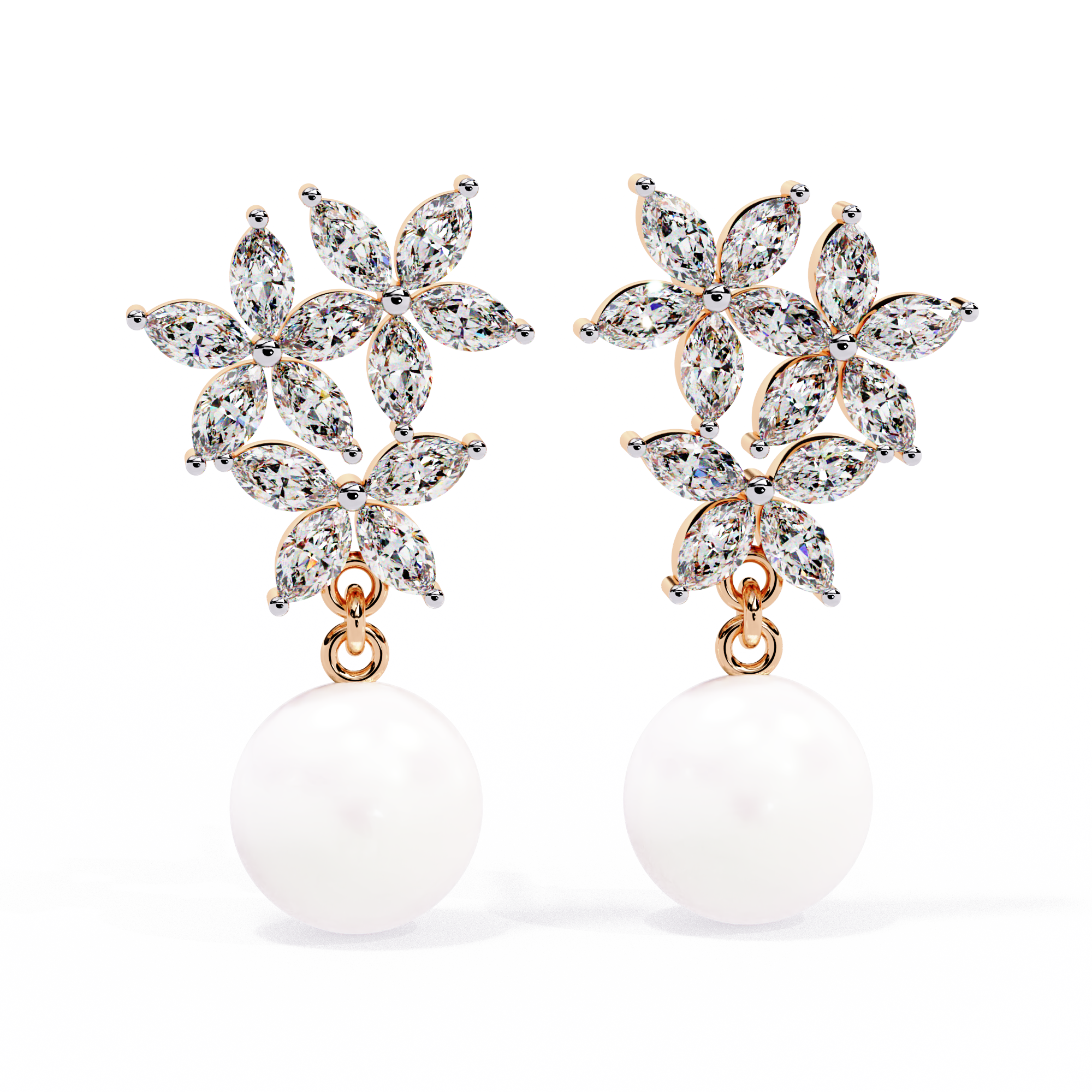 2.39 CT CELESTIAL BLOSSOM EARRING 9k