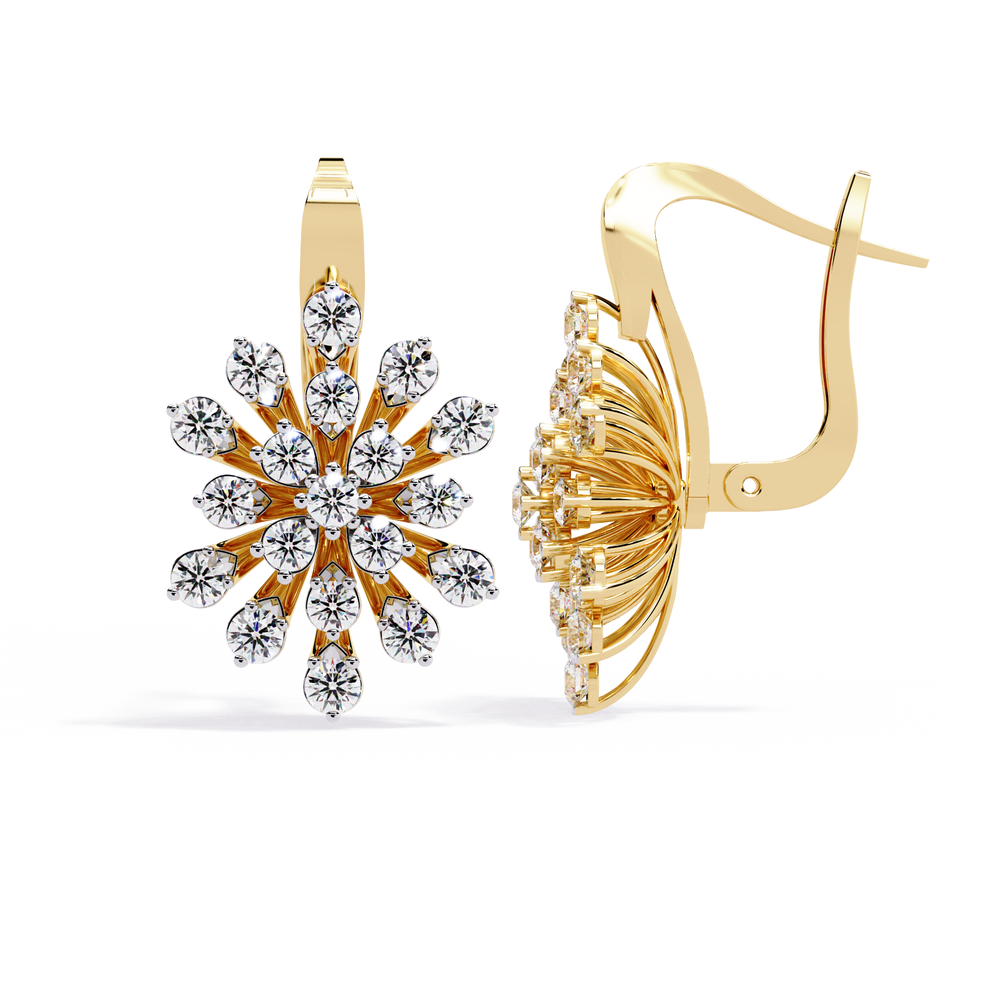 1.75 CT STELLAR BLOOM EARRING 9k