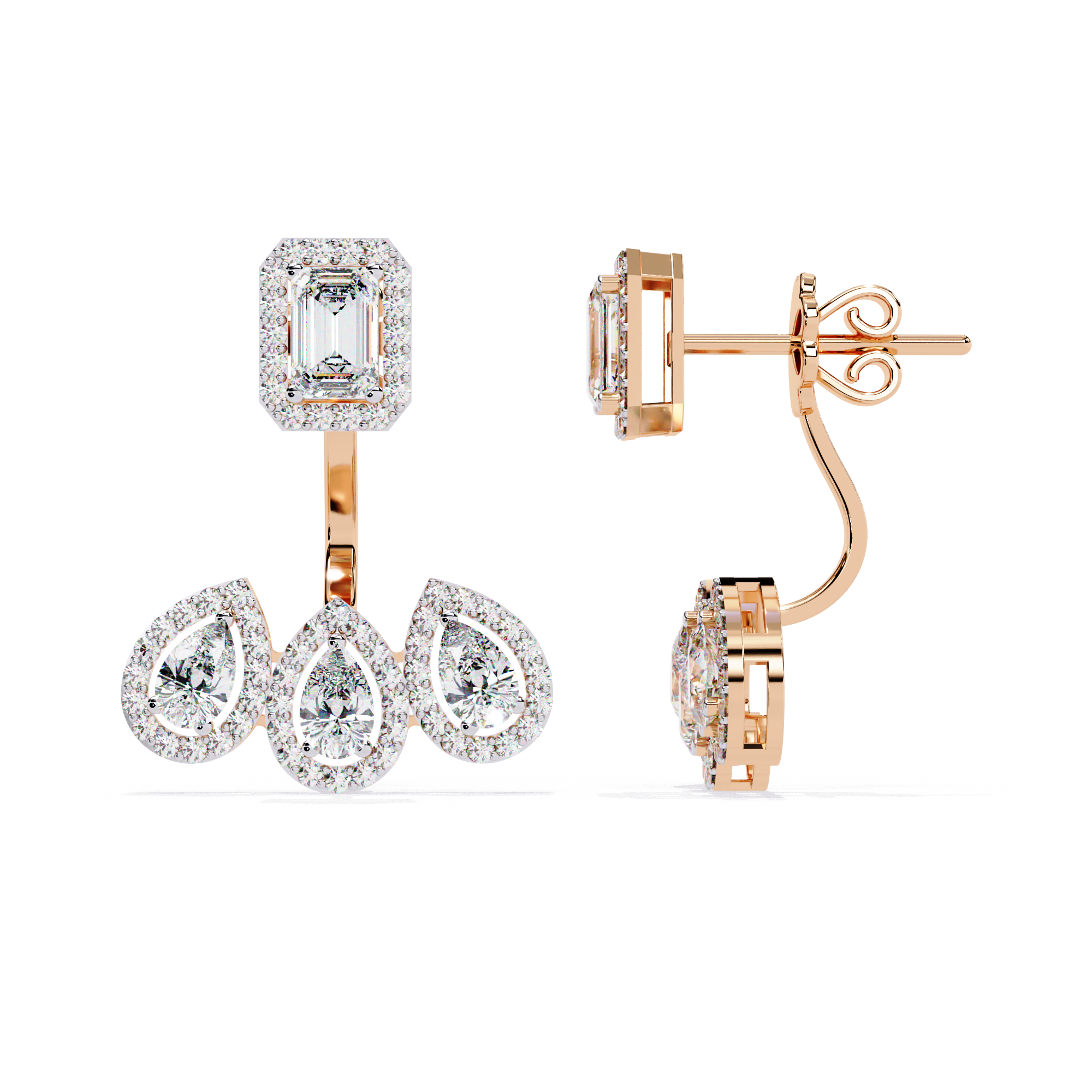 3.60 CT ROYAL RADIANCE EARRING 9k